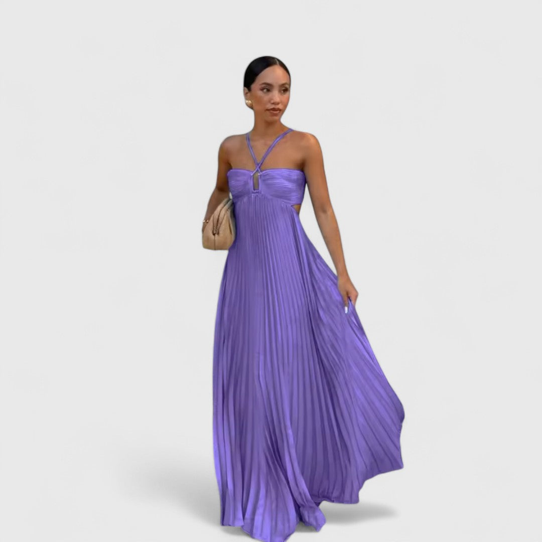 Ino Maxi Dress With Flowing Comfort In Bright Yellow