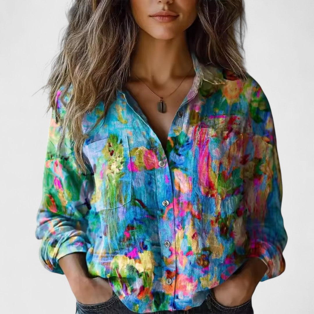 Pagonia Vintage Blouse With Elegant Pattern For Boho Chic