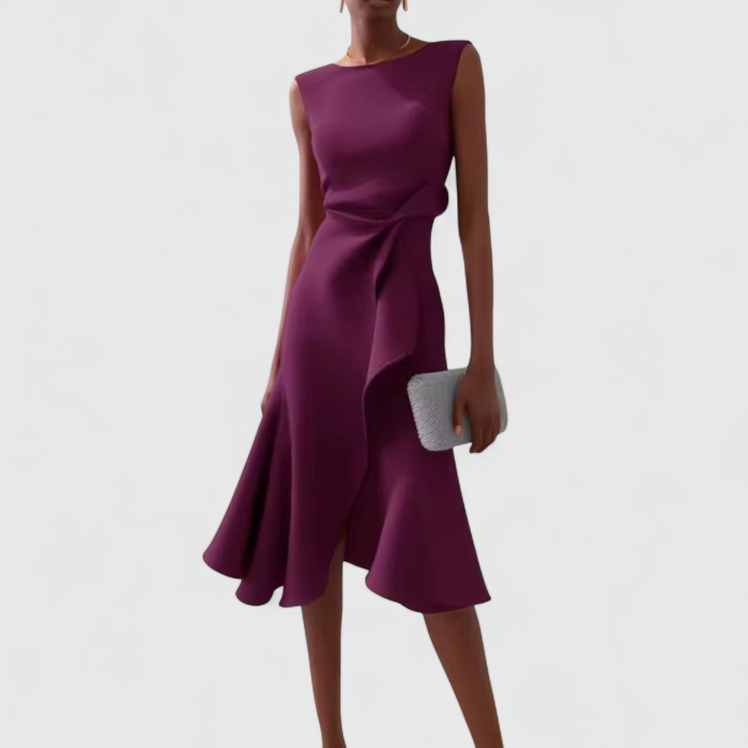 Orla - Asymmetric Mini Dress with Elegant Drape Detail