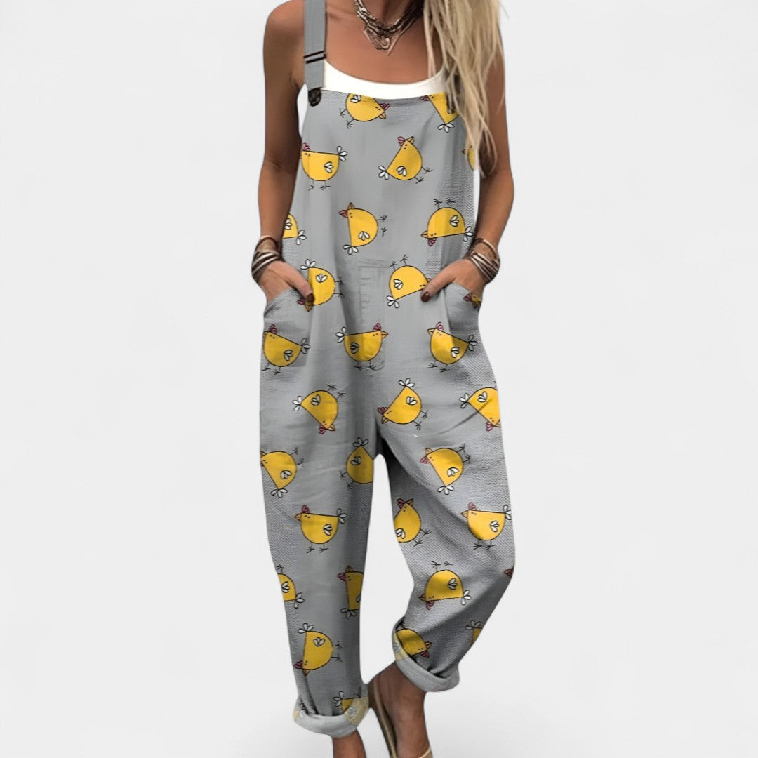 Mavreta Artistic Jumpsuit With Retro Aesthetic And Movement
