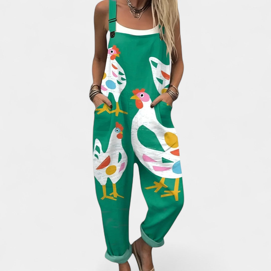 Mavreta Artistic Jumpsuit With Retro Aesthetic And Movement