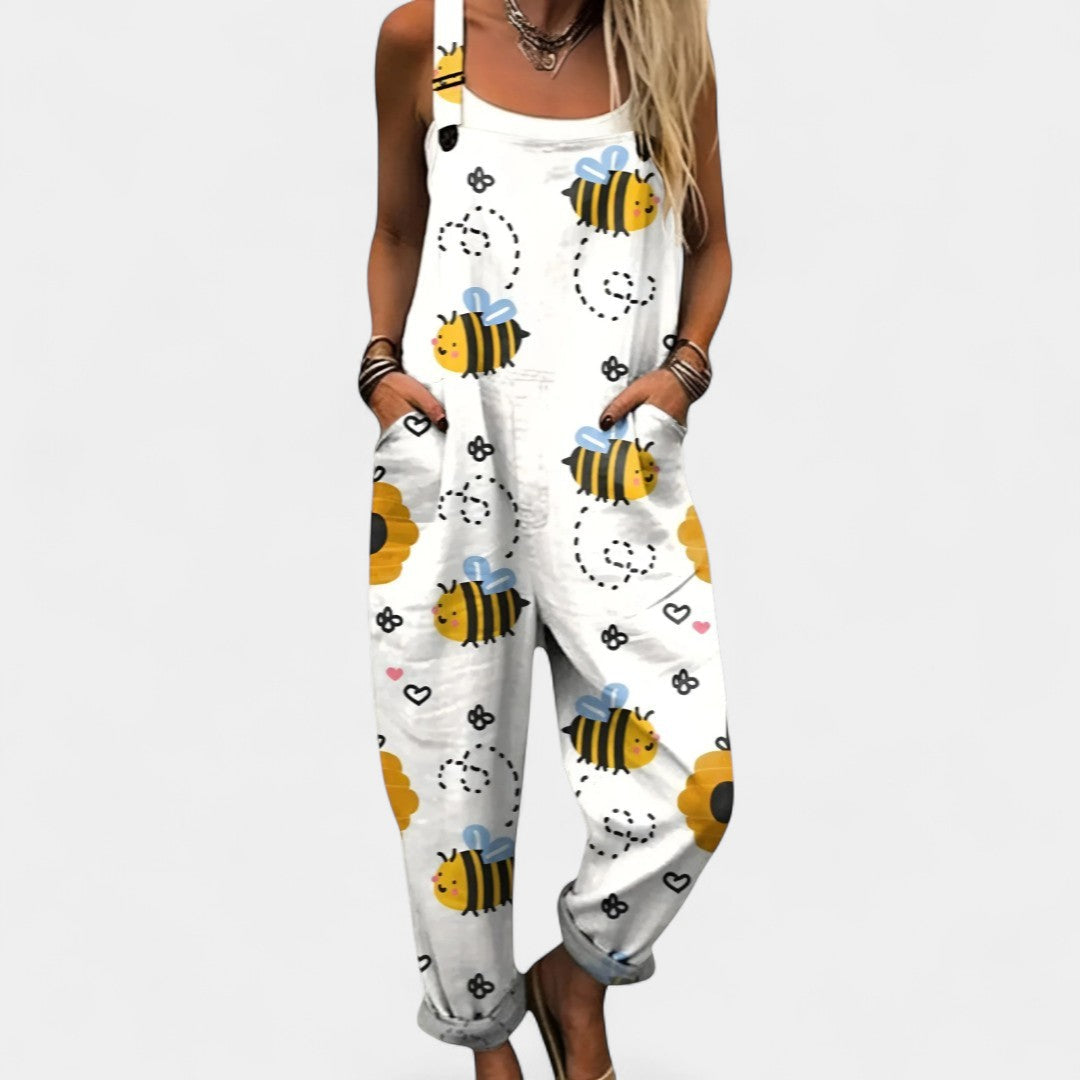 Ciara - Artistic retro-inspired jumpsuit with effortless movement and unique charm