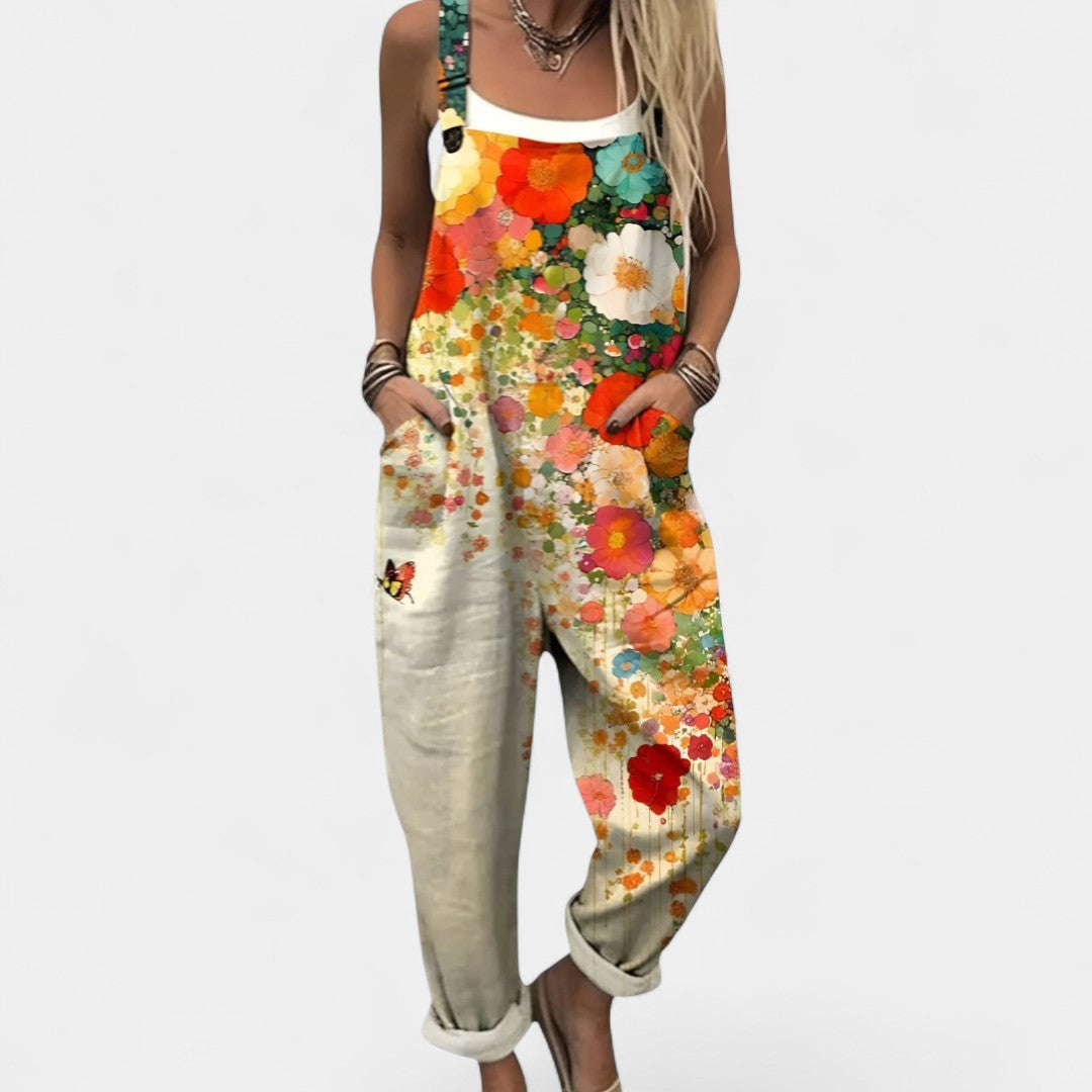Ciara - Artistic retro-inspired jumpsuit with effortless movement and unique charm