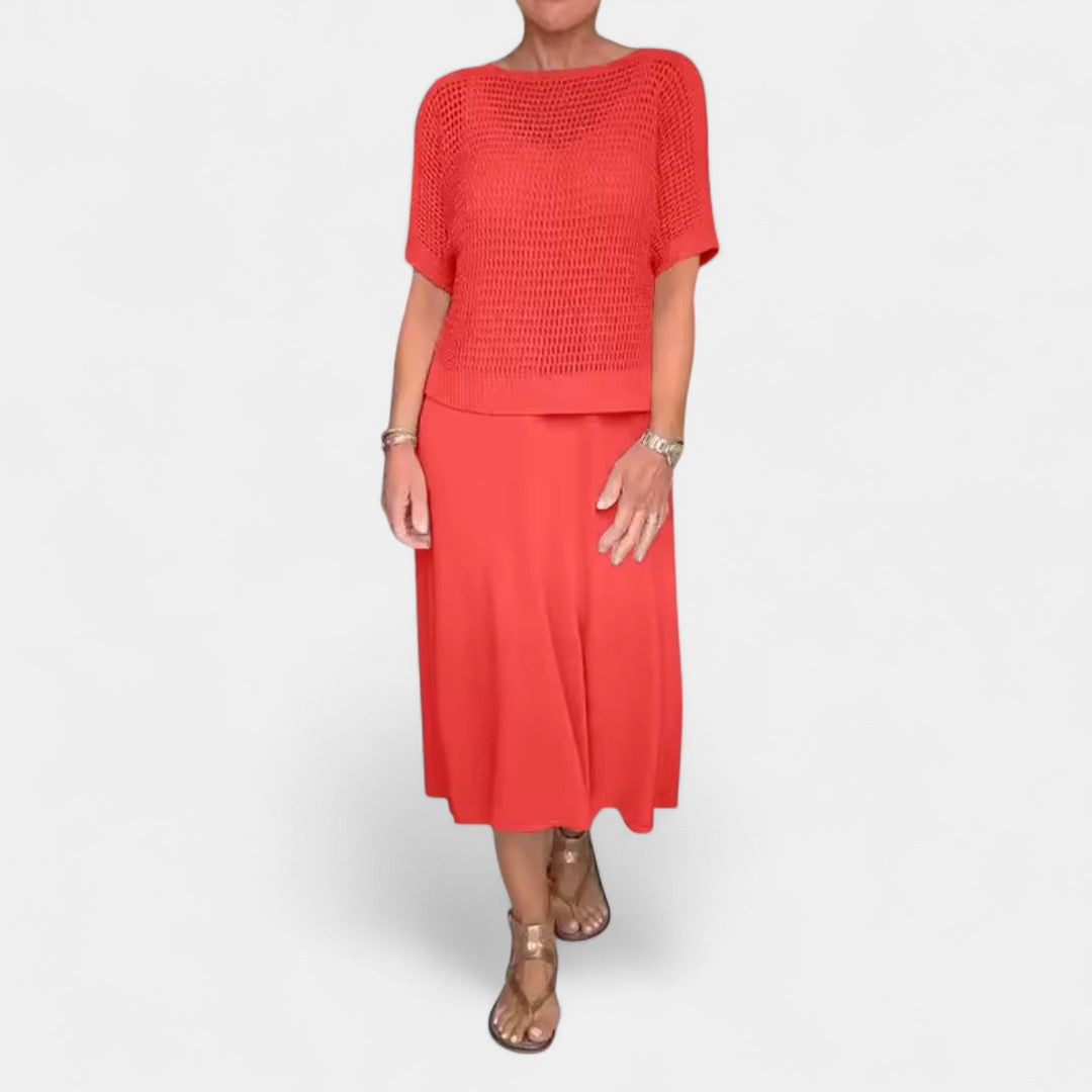 Alice Summer Dress With Knitted Bodice And Airy Skirt