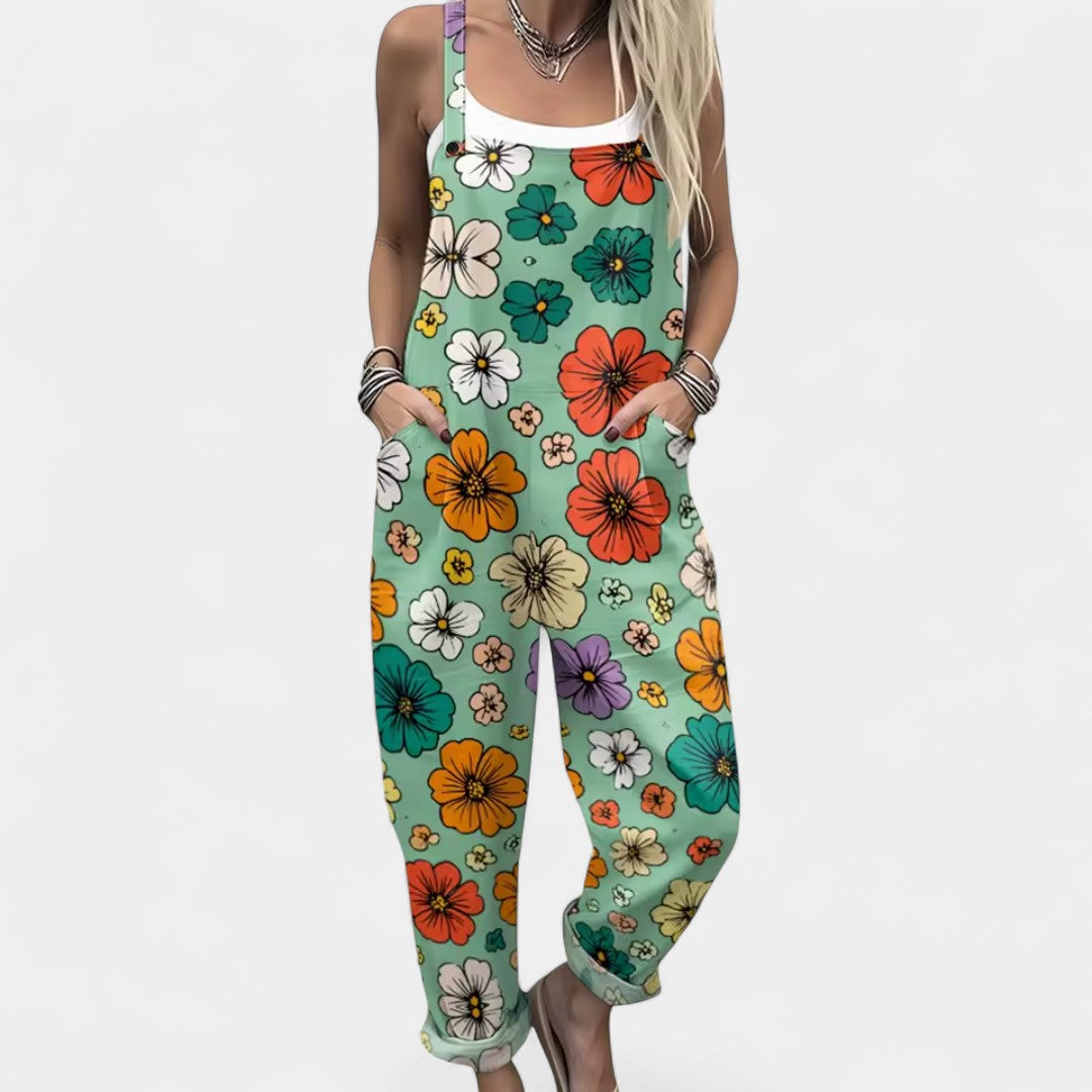 Dionysoula Airy Jumpsuit Multicoloured Floral Pattern