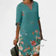 Green with flowers