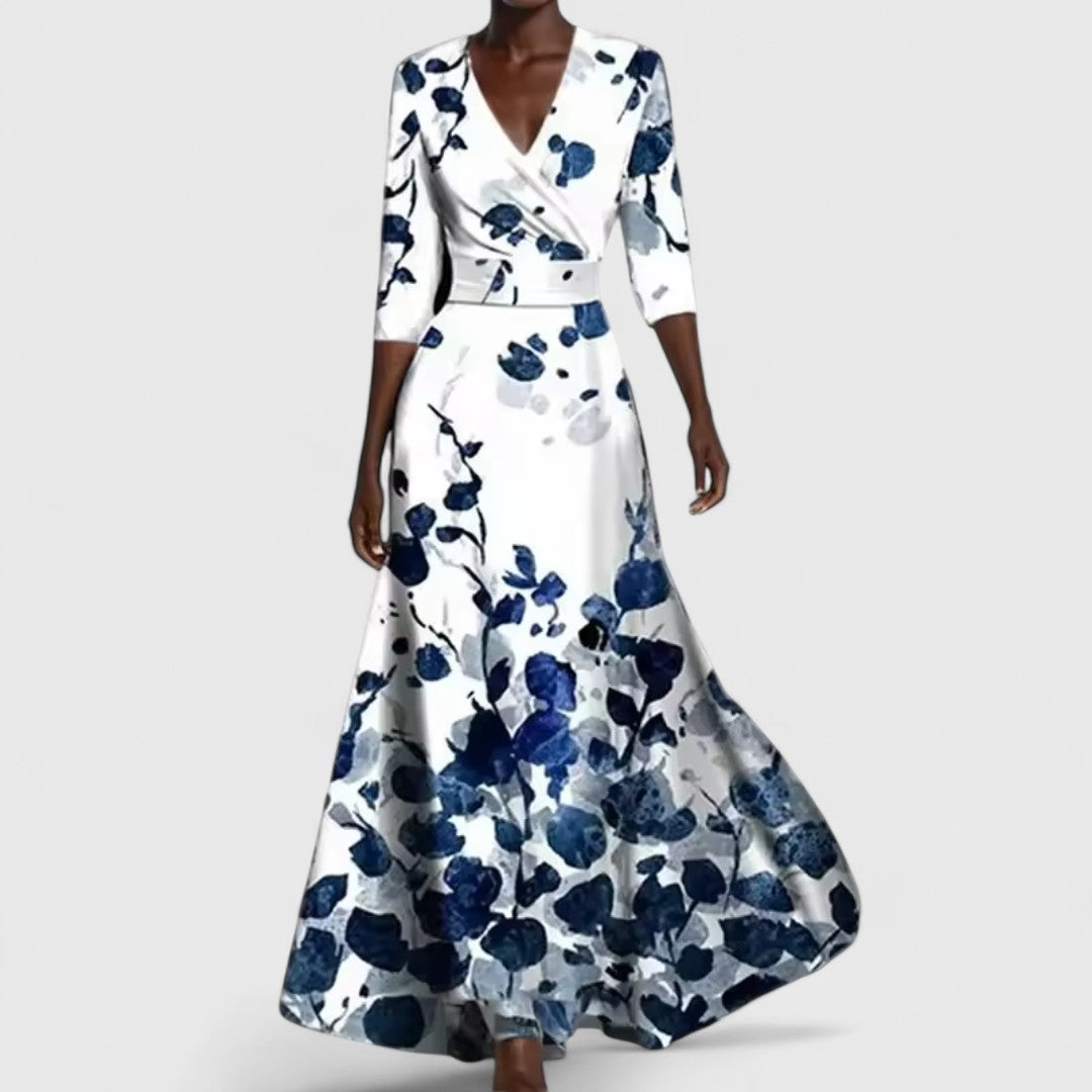 Iphigenia Cotton Dress With Elegant Sleeves All Day Comfort