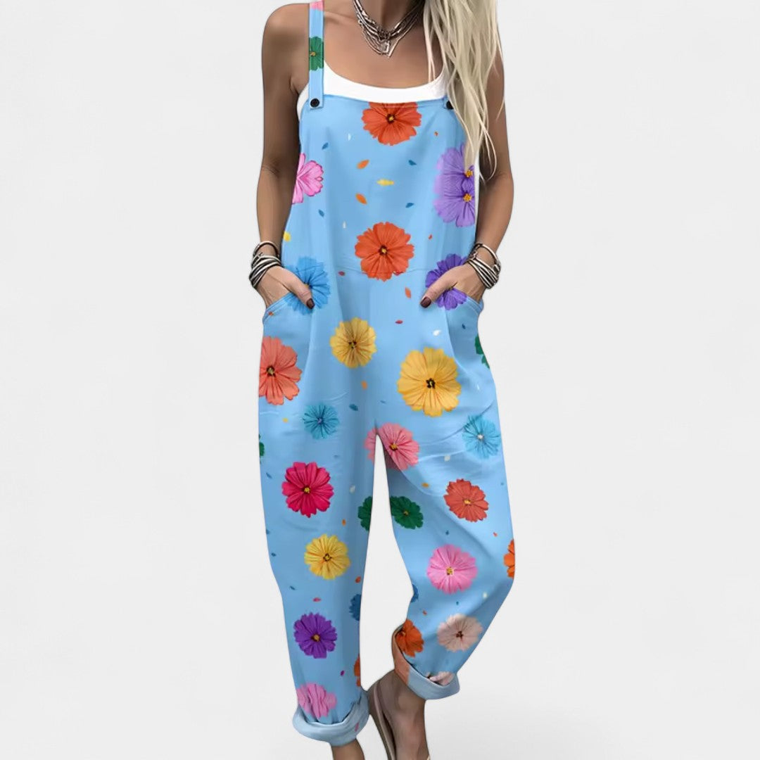 Dionysoula Airy Jumpsuit Multicoloured Floral Pattern