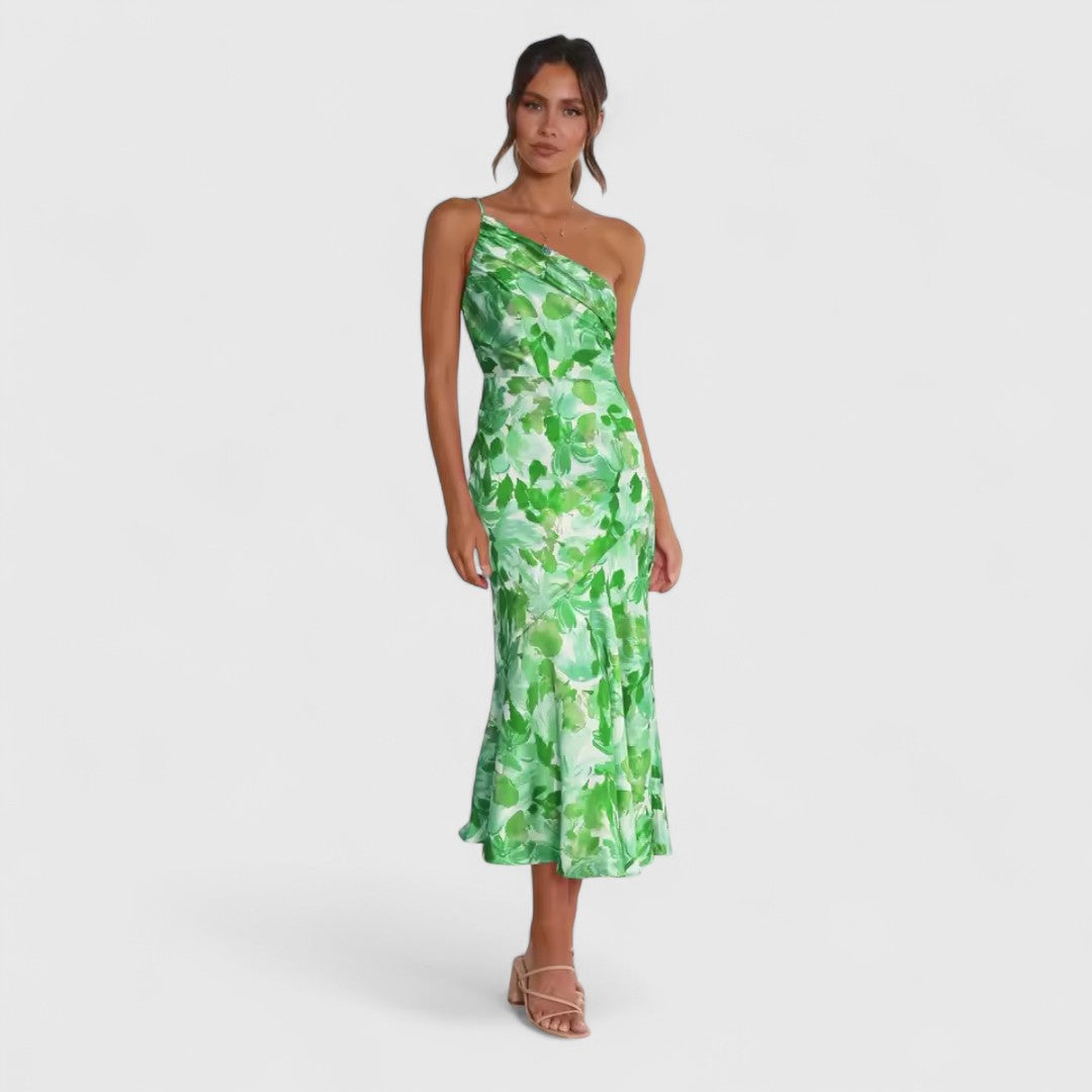 Anais One Shoulder Dress Floral Print Lightweight Summer