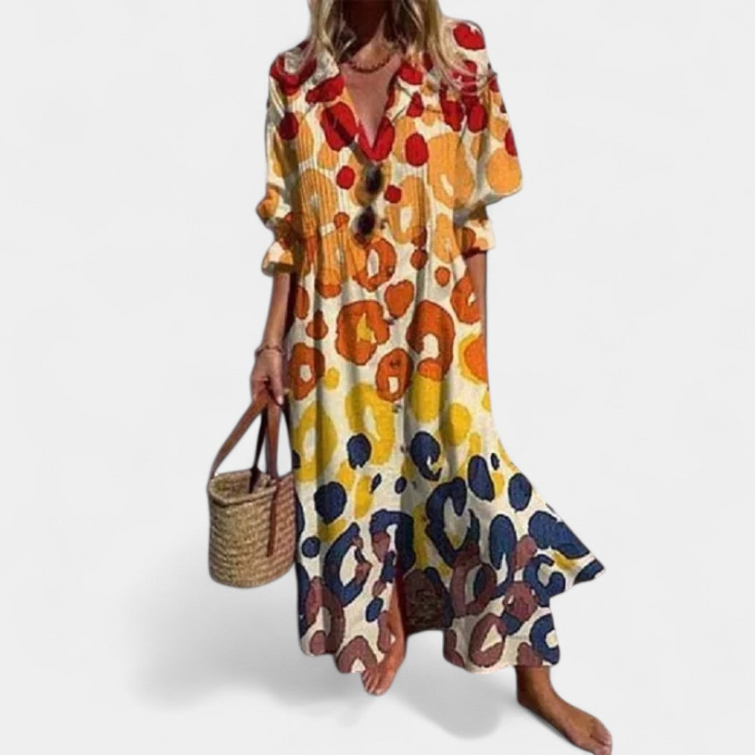 Anais Floral Maxi Dress With Pockets And Flowy Silhouette