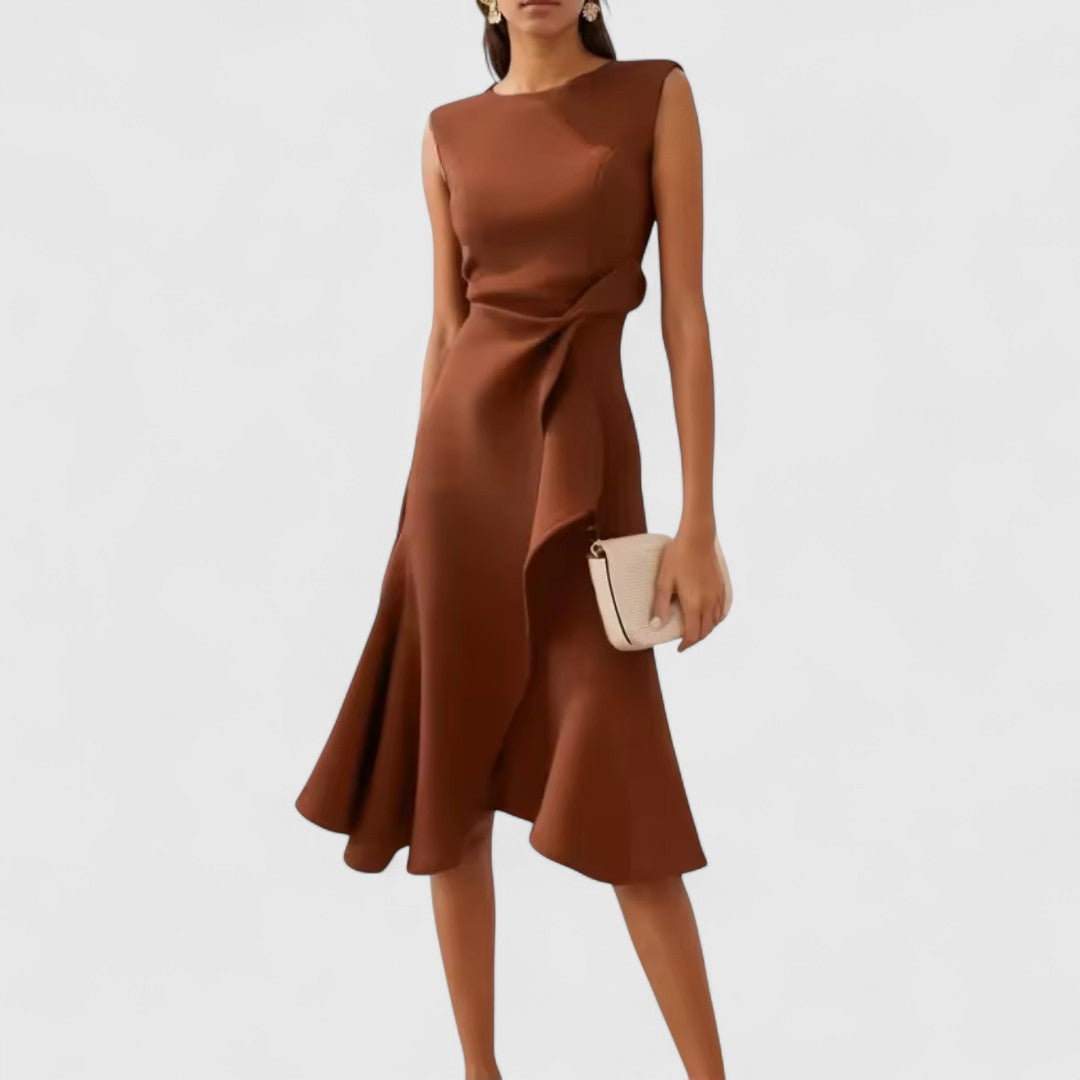 Orla - Asymmetric Mini Dress with Elegant Drape Detail