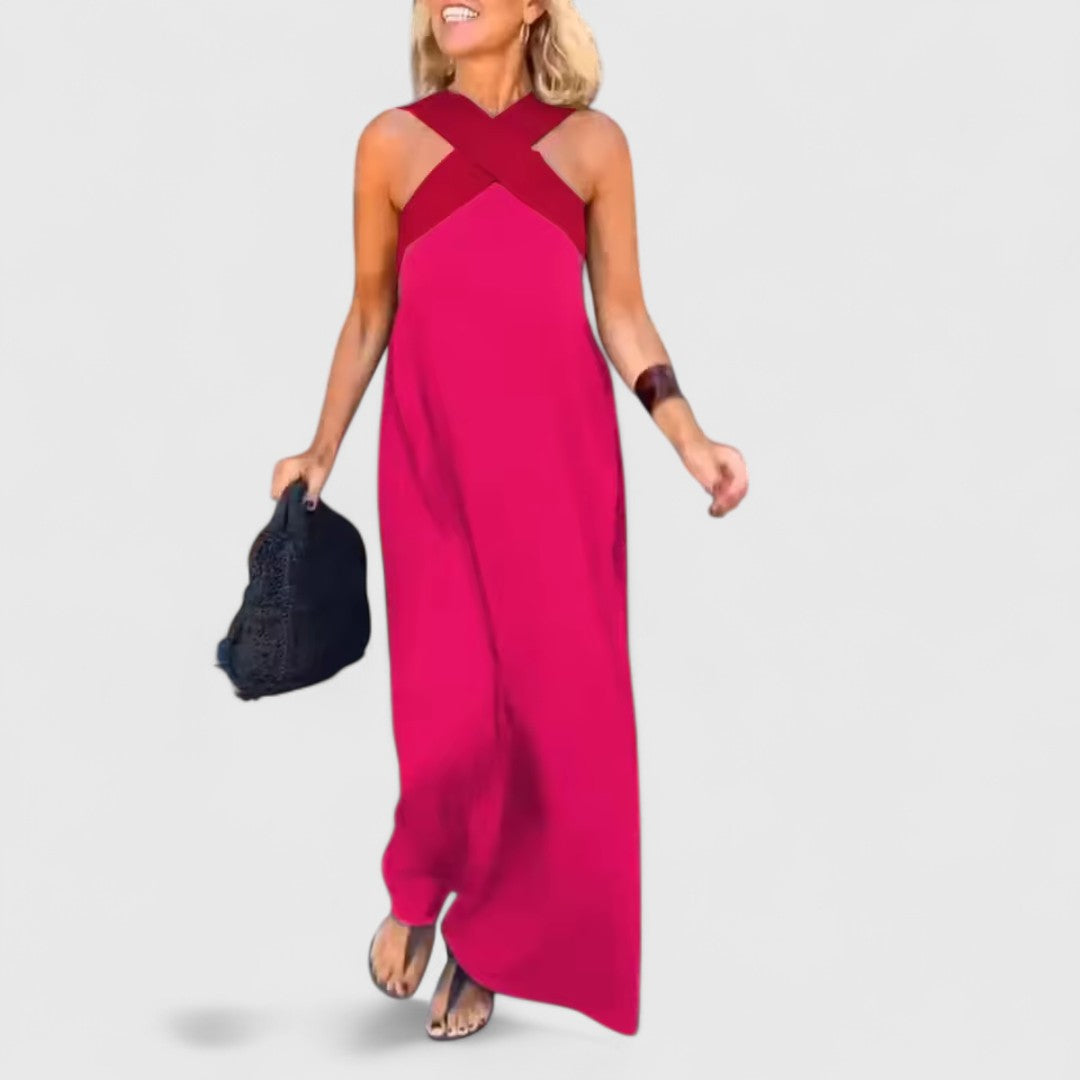 Domna Elegant Cross Over Dress That Flatters Silhouette