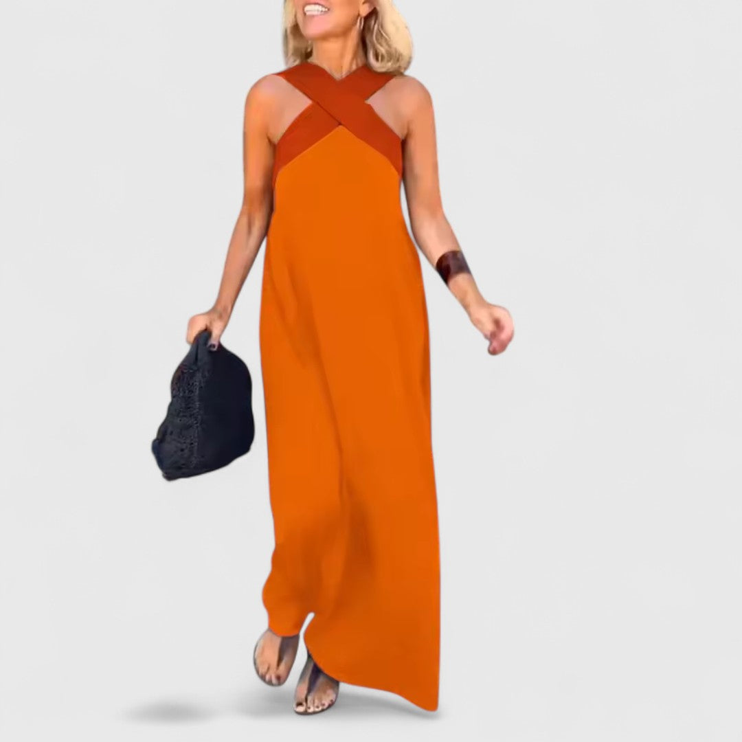 Domna Elegant Cross Over Dress That Flatters Silhouette