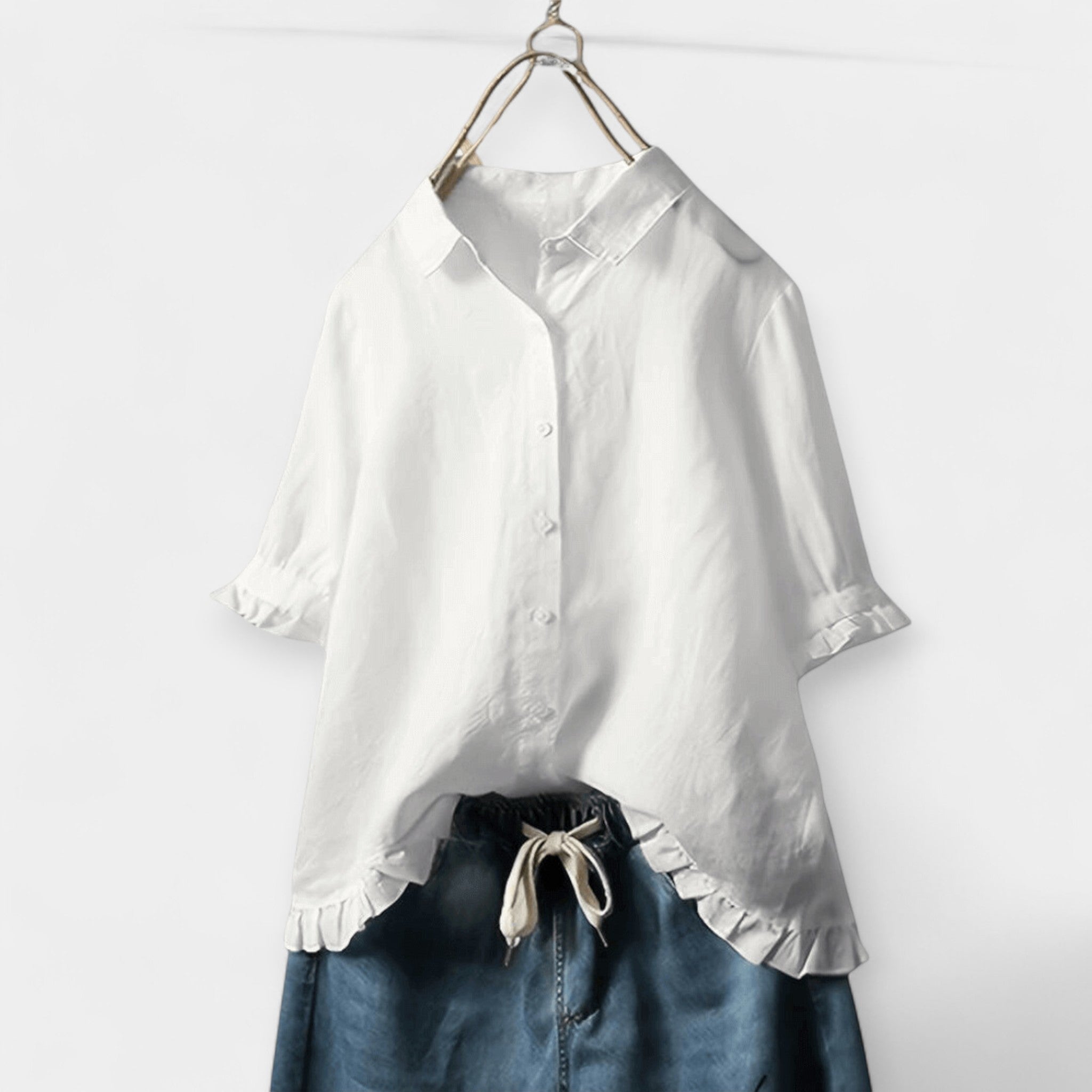 Elegant Cotton Linen Summer Shirt For Everyday Style