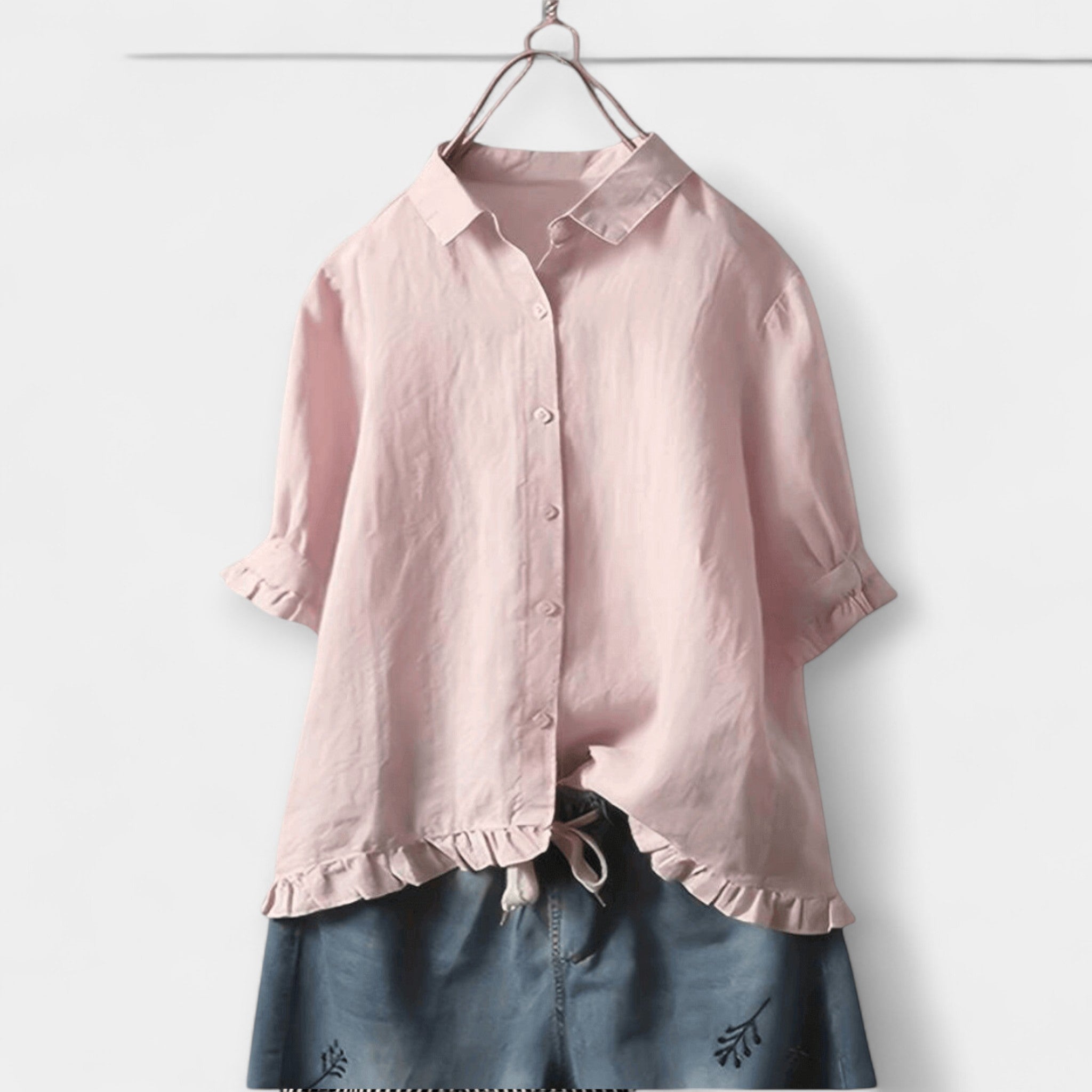 Elegant Cotton Linen Summer Shirt For Everyday Style