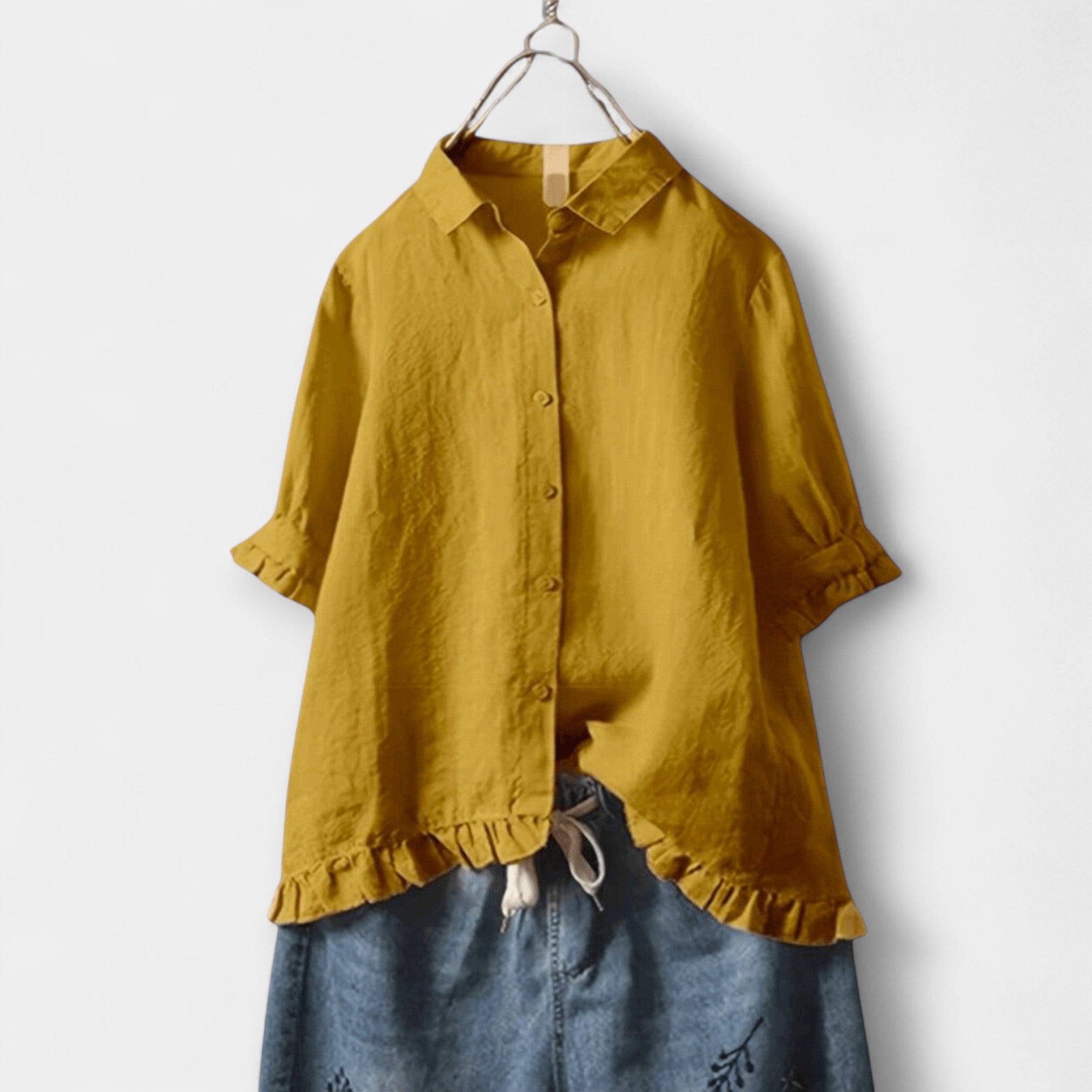 Elegant Cotton Linen Summer Shirt For Everyday Style