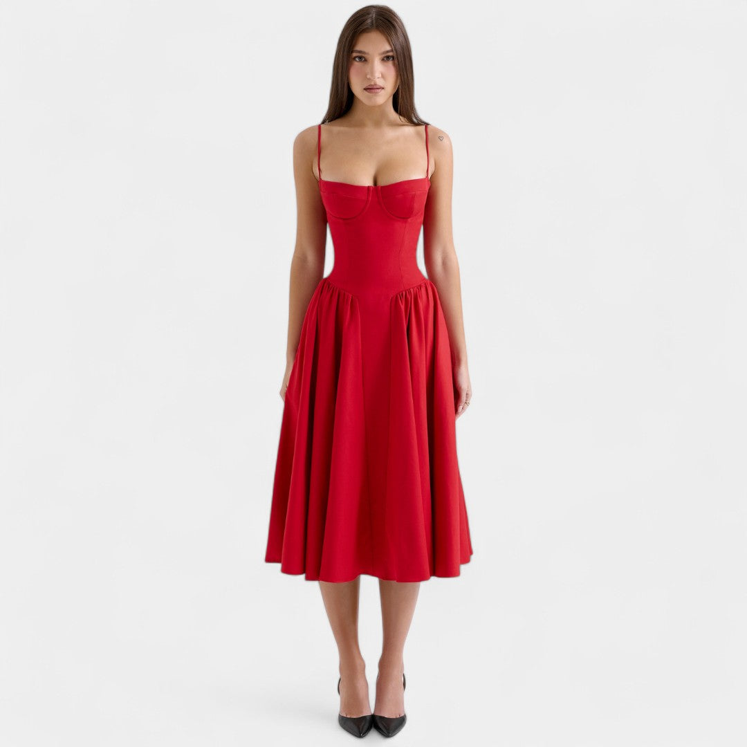 Niki Midi Dress Corset With Elegant Silhouette For Evening