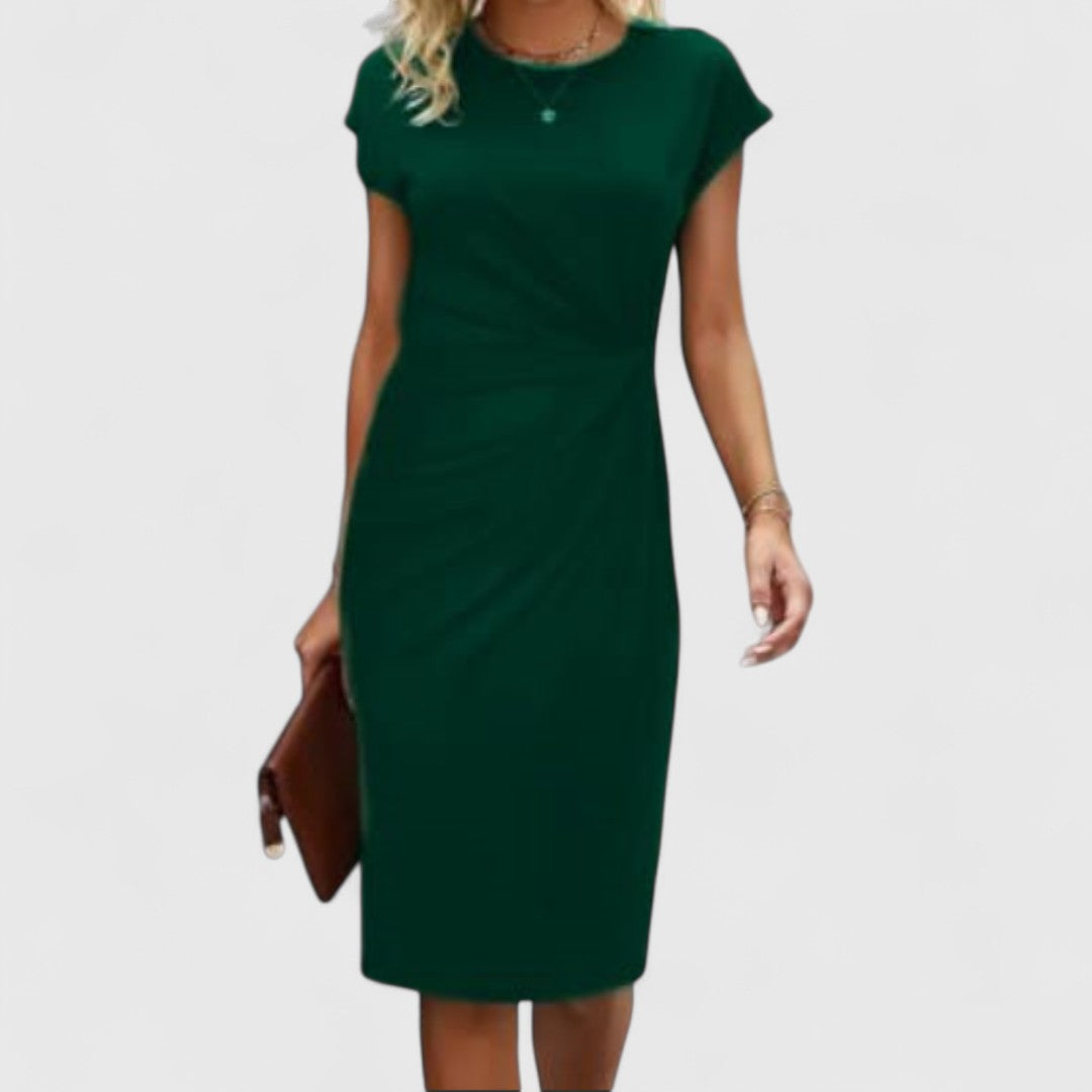 Lydia Elegant Short Sleeve Work Dress With Comfortable Fit