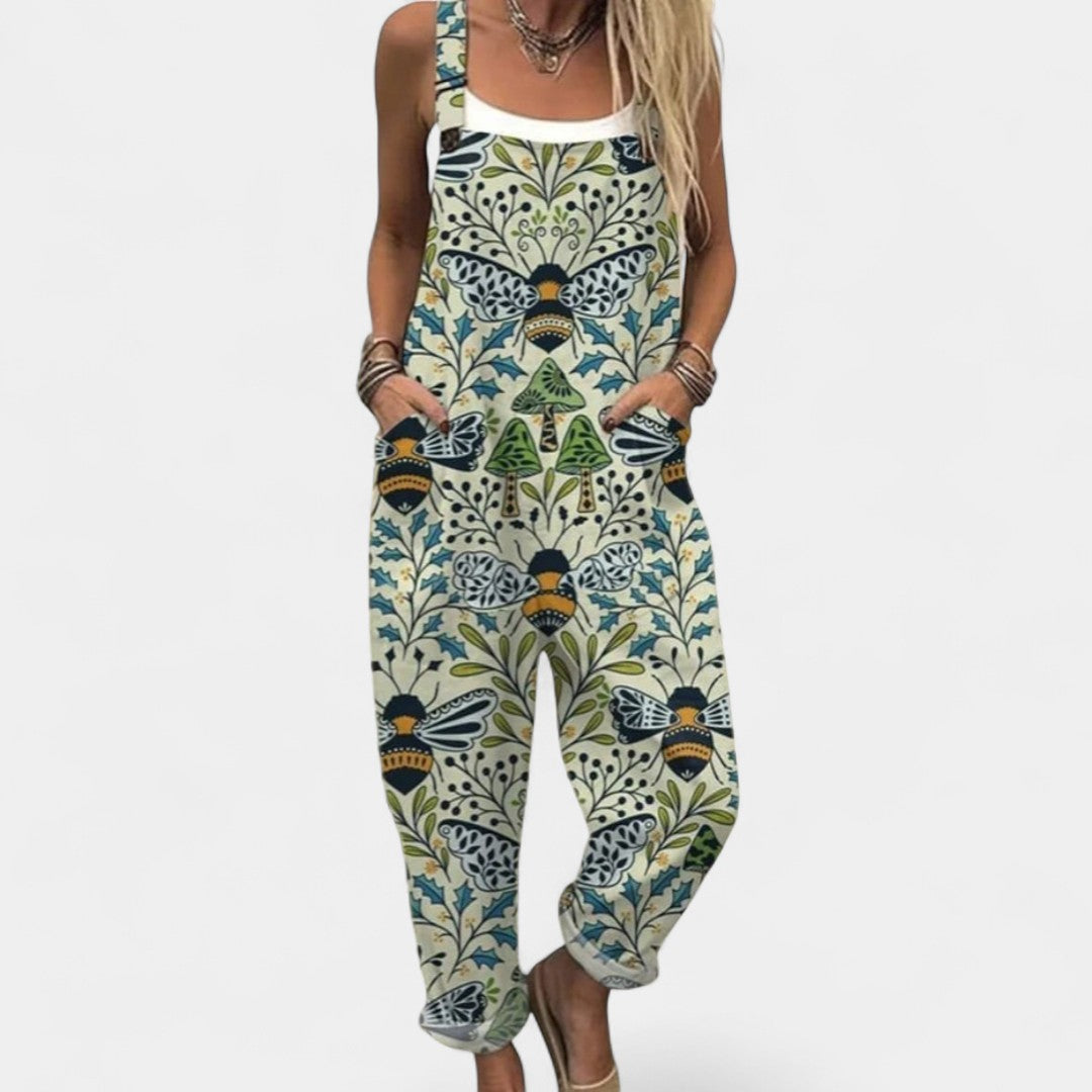 Ciara - Artistic retro-inspired jumpsuit with effortless movement and unique charm
