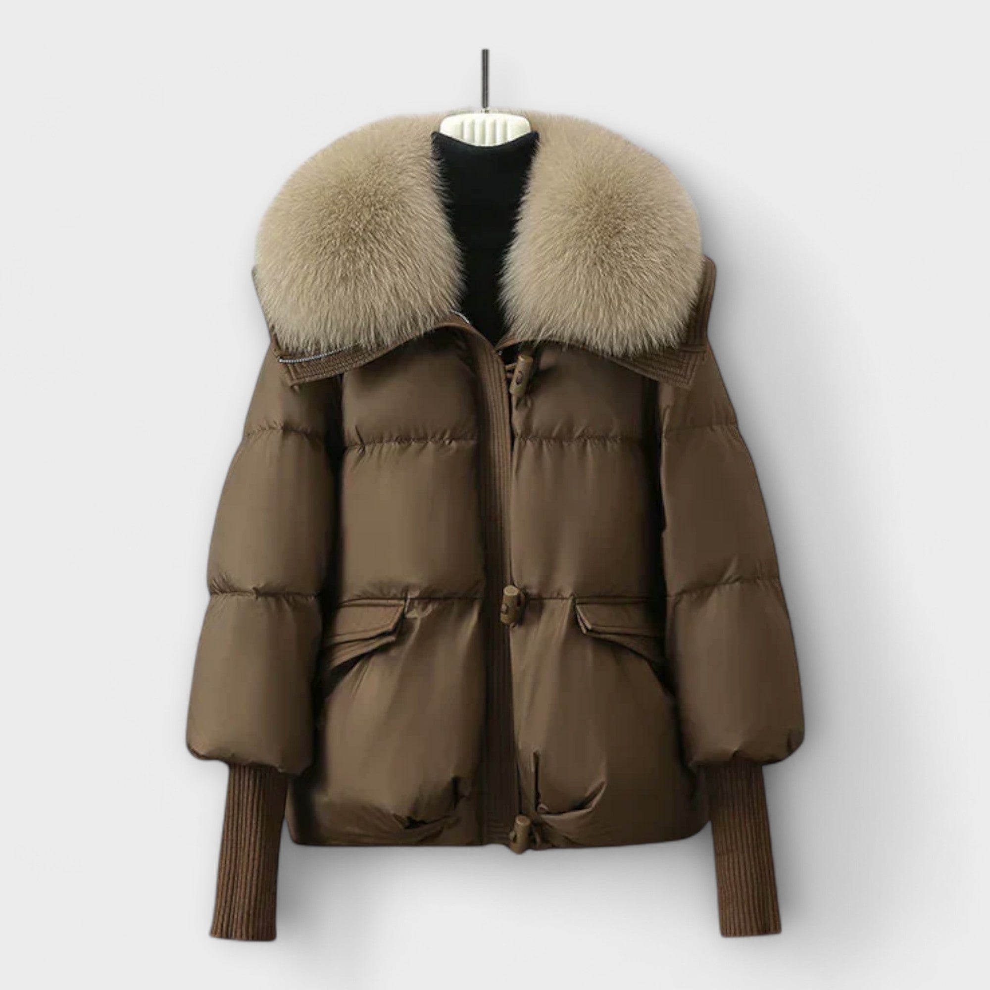 Lucyna Elegant Fur Lined Jacket for Winter Warmth and Style