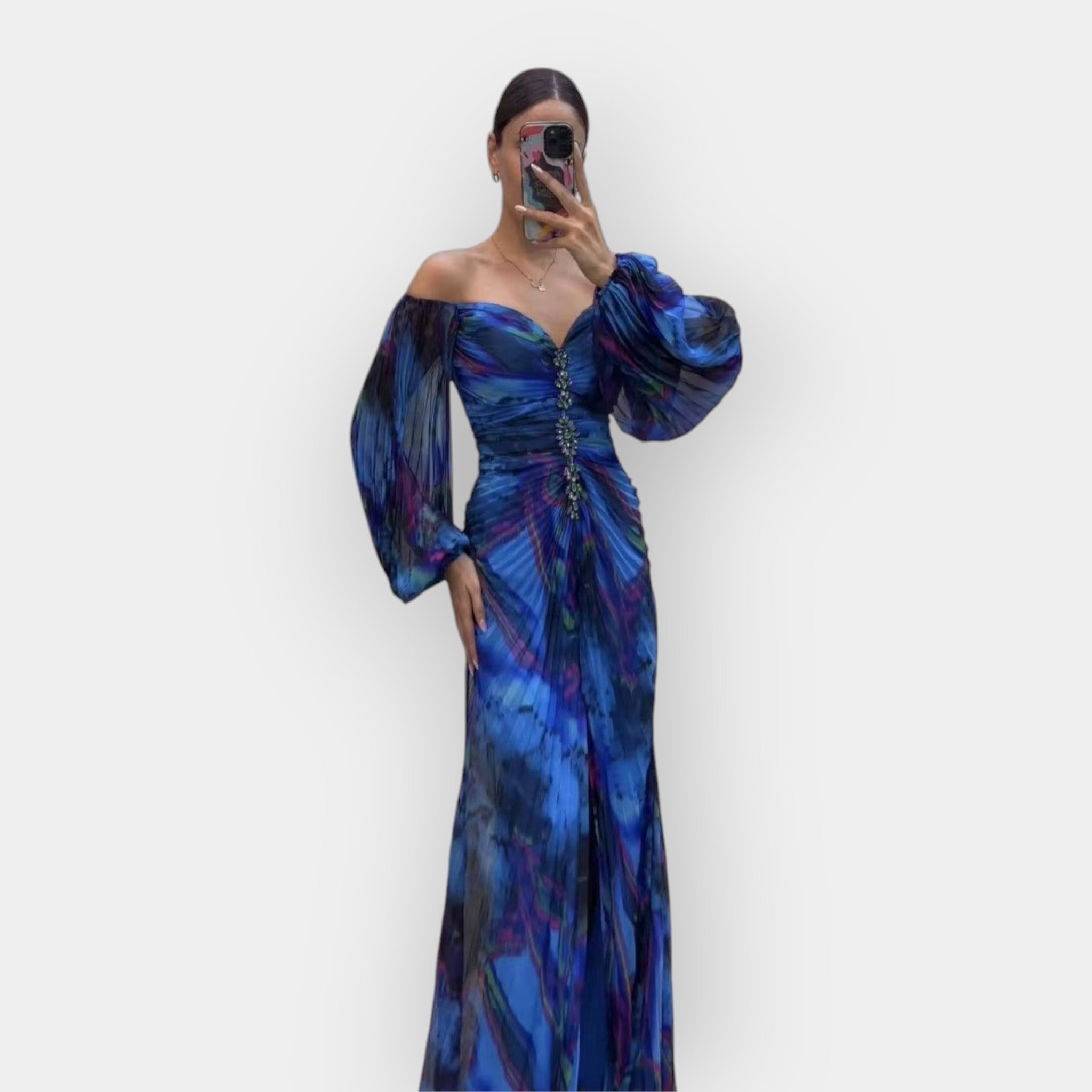 Airy Slit Dress With Breathable Lightweight Fabric Ethereal