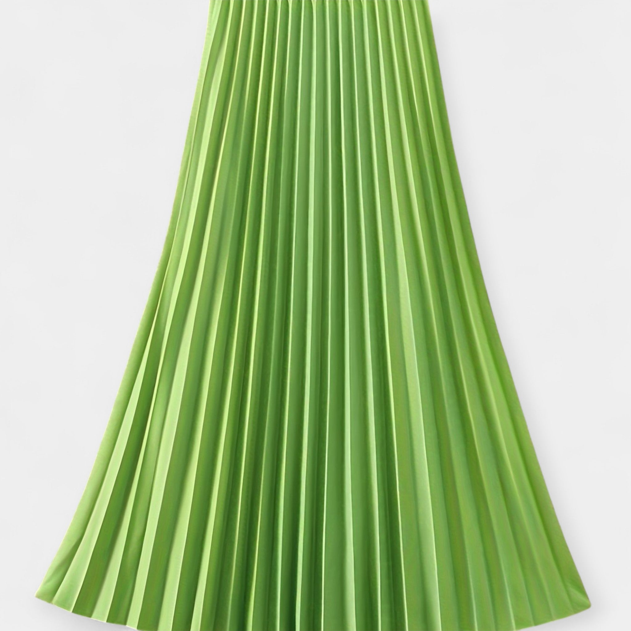 Long Pleated Skirt High Waist With Wide Silhouette Elegance