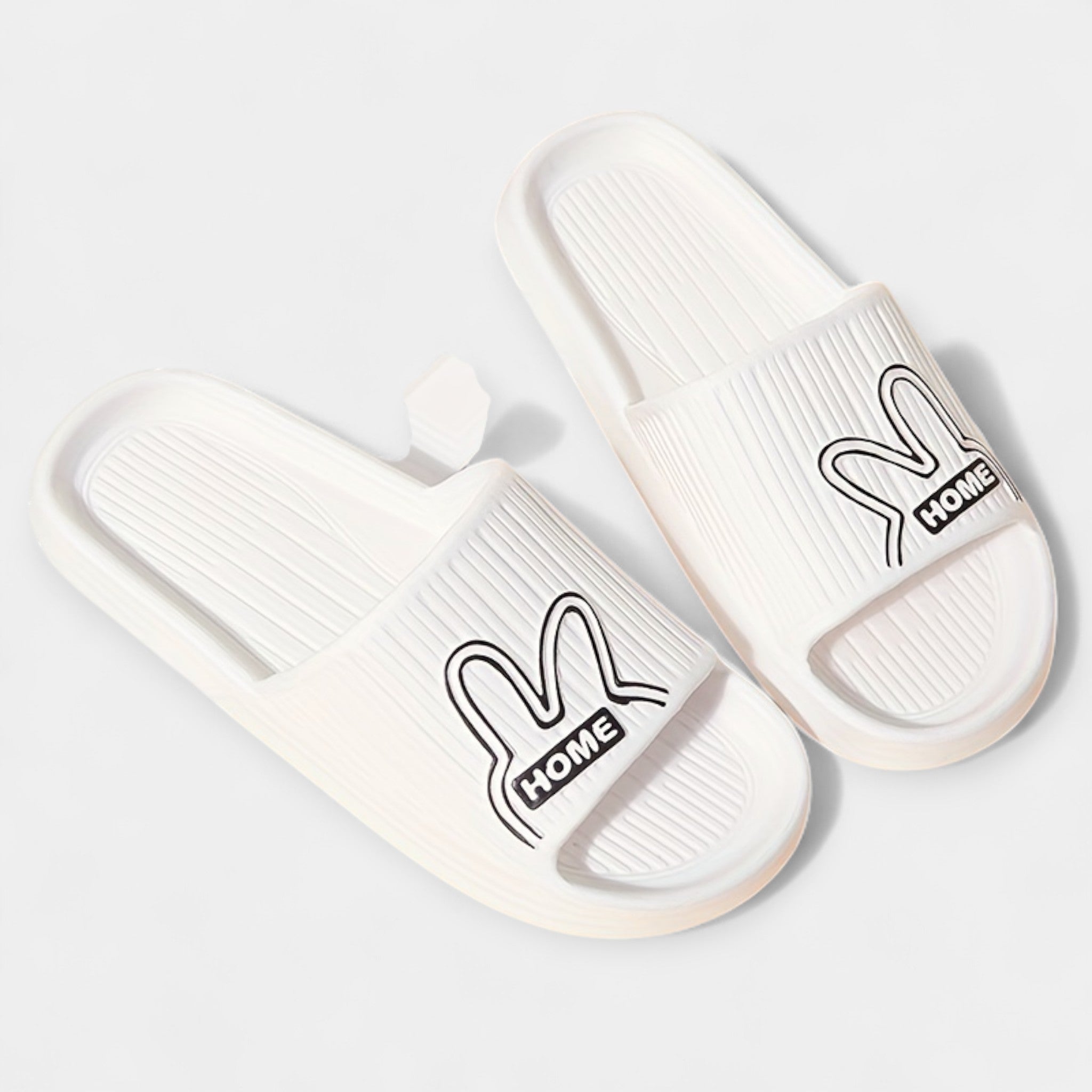 Ladies Cartoon Design Open Toe Slippers Quick Dry Anti Slip