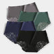 Set of 4 satin lingerie with lace in dark shades