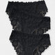 Set of 3 Lace Underwear (All Black)