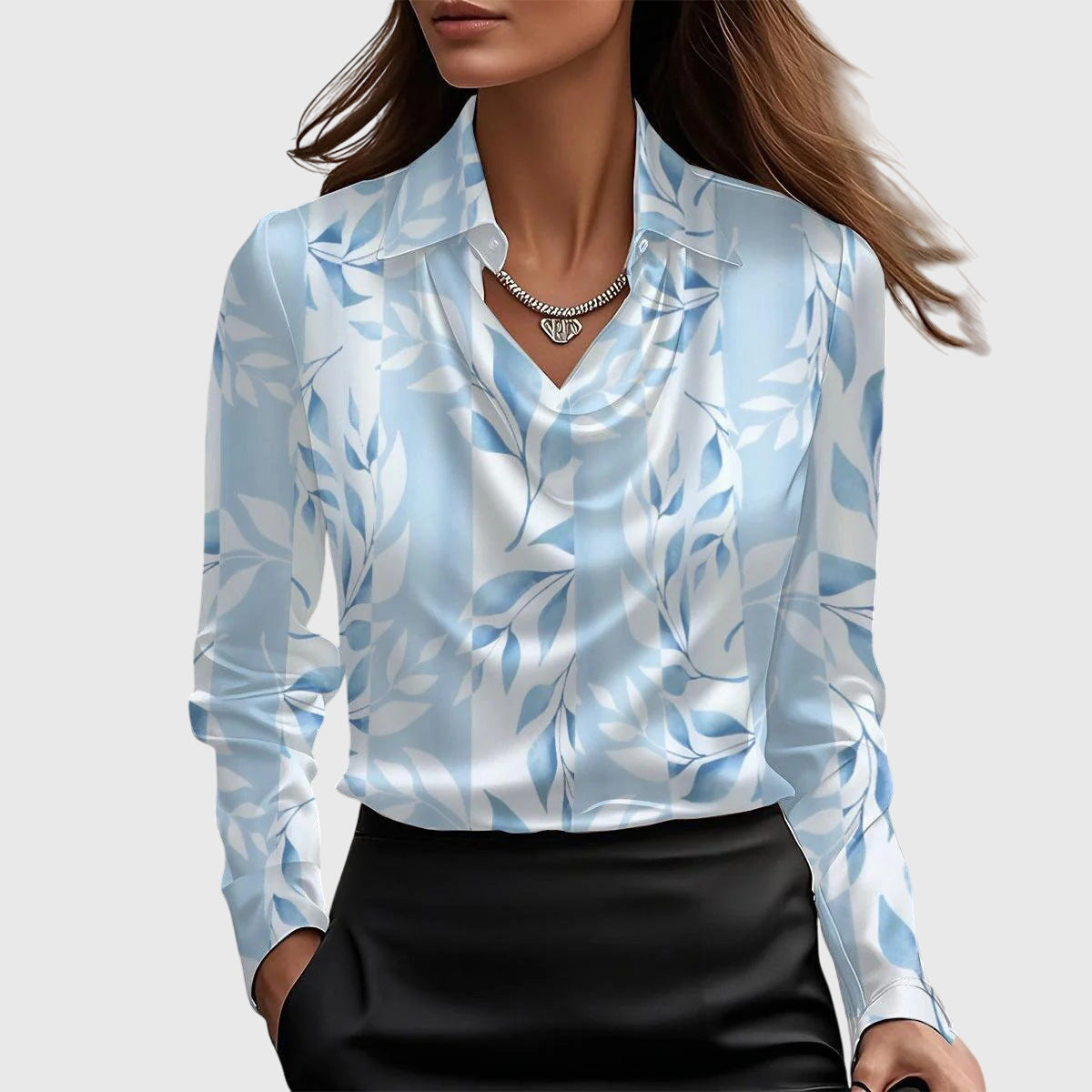 Parthenia Elegant Blouse With Slim Cut And Comfortable Fit