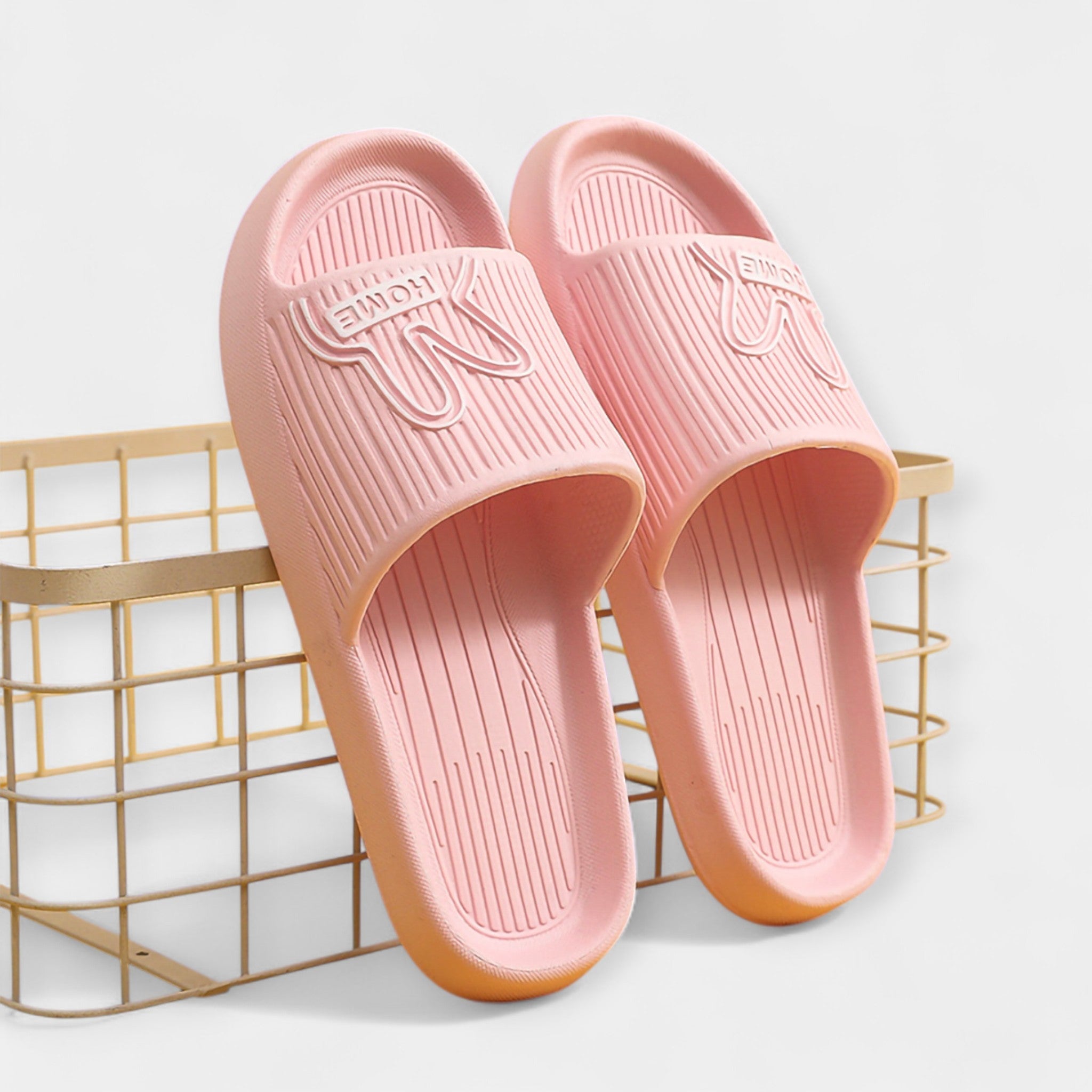Ladies Cartoon Design Open Toe Slippers Quick Dry Anti Slip