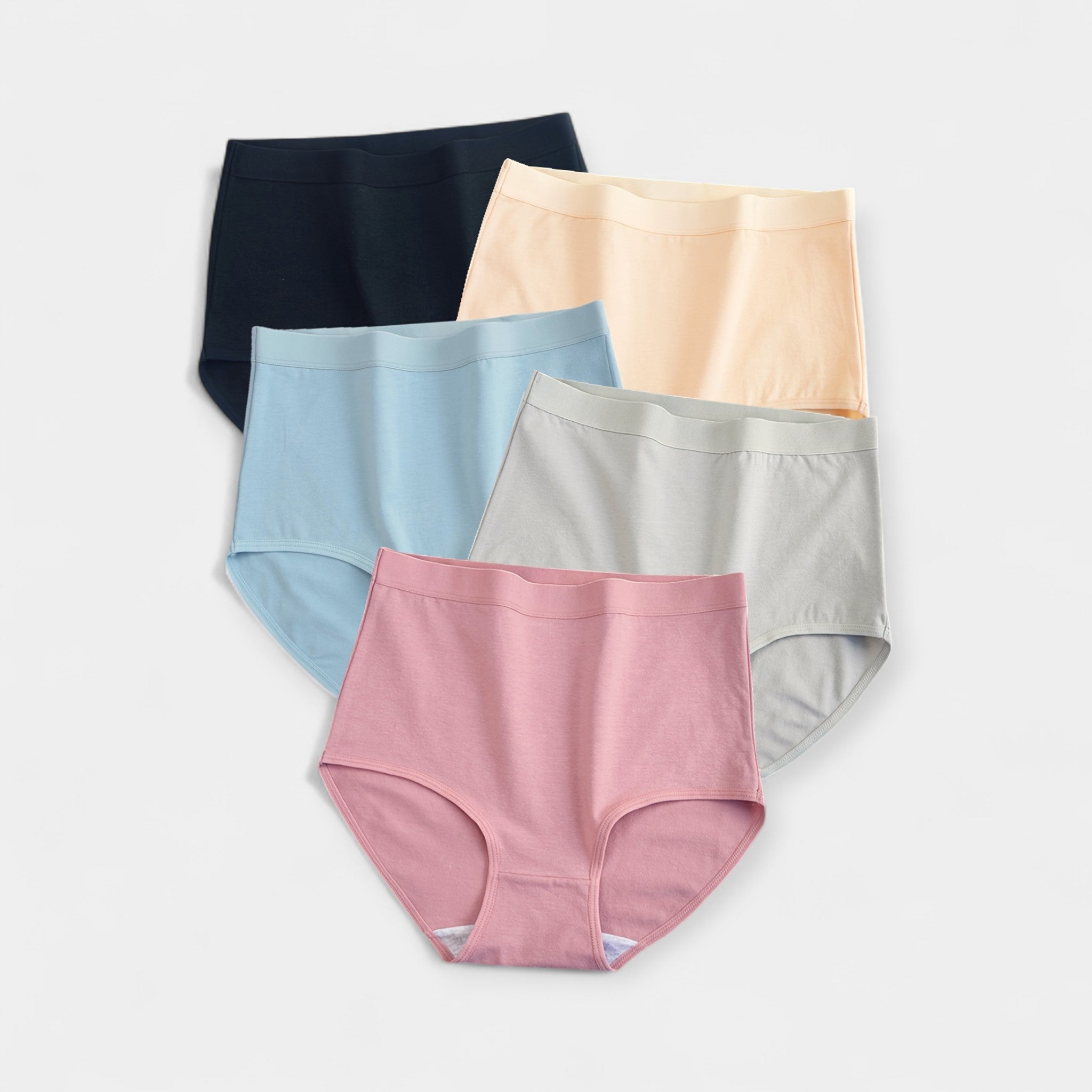 Five Pack Briefs Set Solid Colour Everyday Comfort Daily