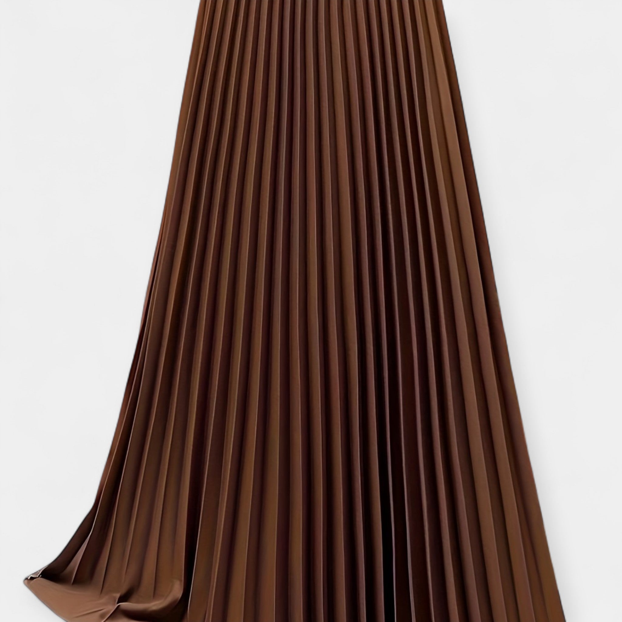 Long Pleated Skirt High Waist With Wide Silhouette Elegance