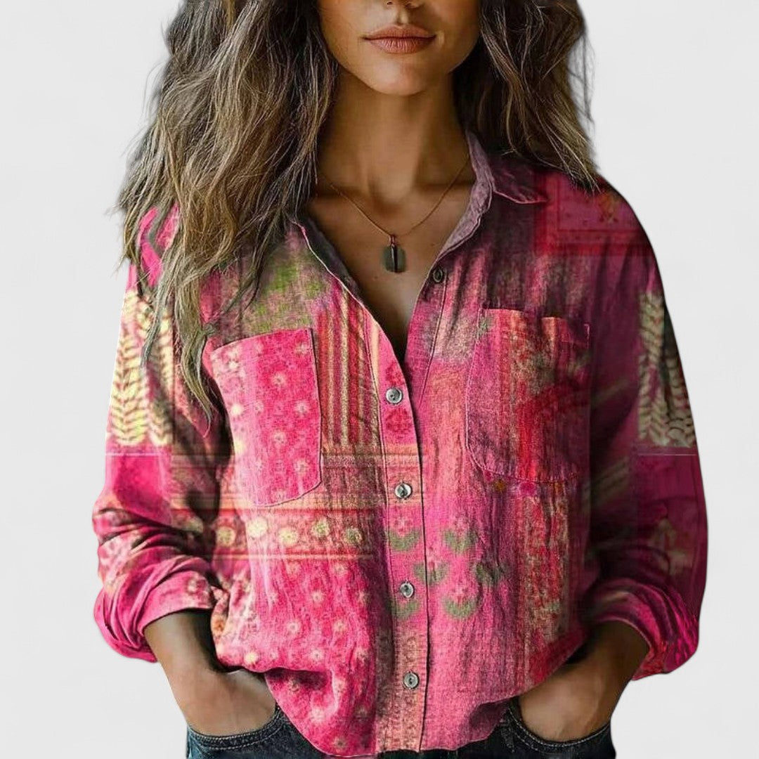 Pagonia Vintage Blouse With Elegant Pattern For Boho Chic