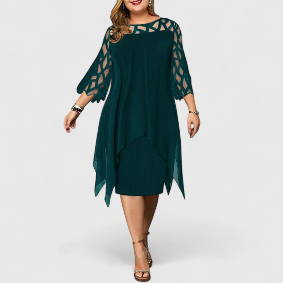 Kalliopi Elegant Dress With Comfortable Fit And Lace