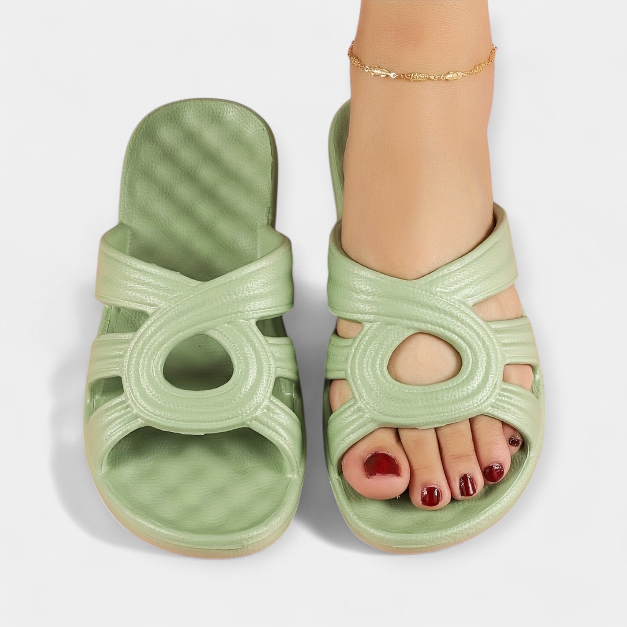 Summer Slip On Platform Sandals Open Toe Back Strap