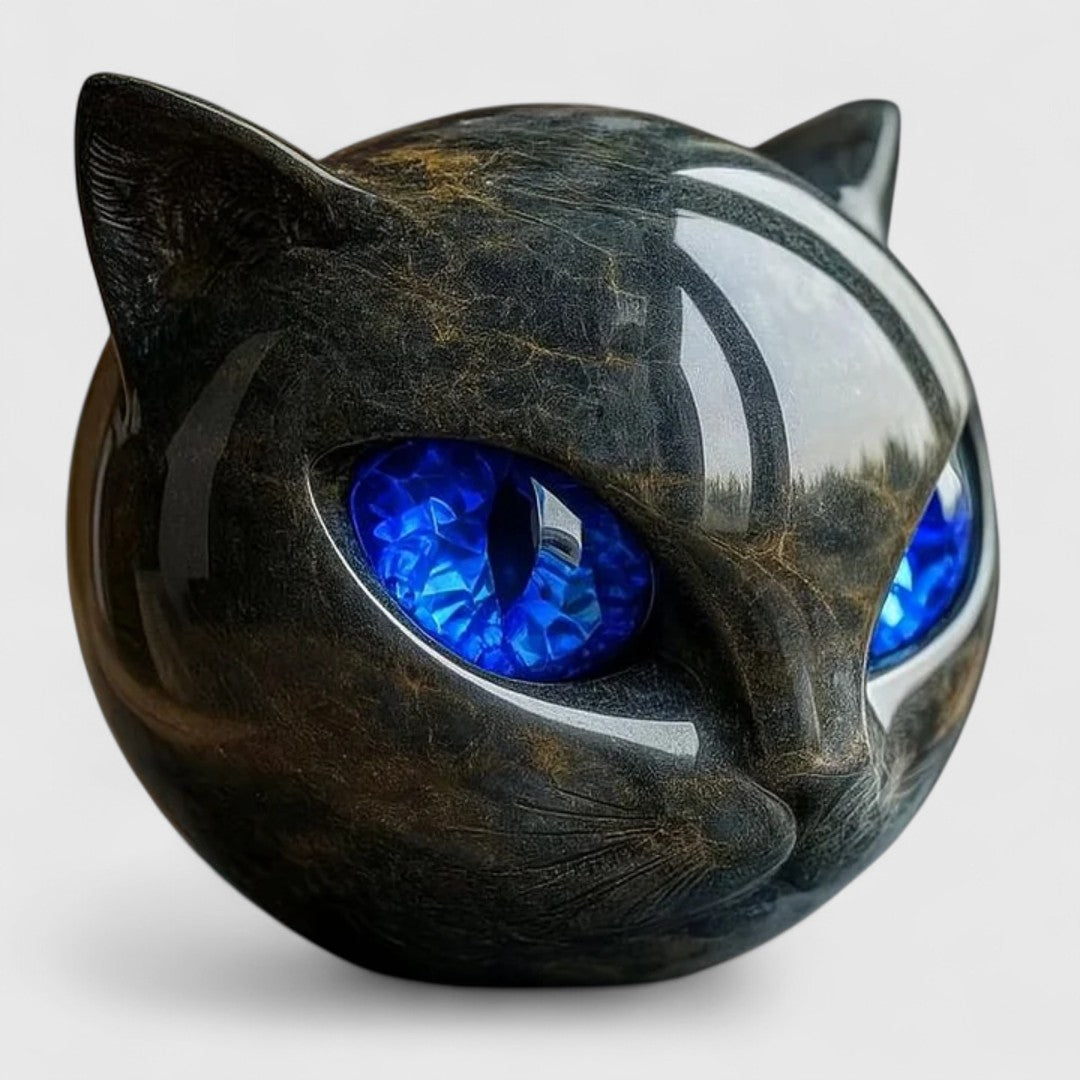 Aobh - Mystical Cat Head Sculpture With Enchanting Detail