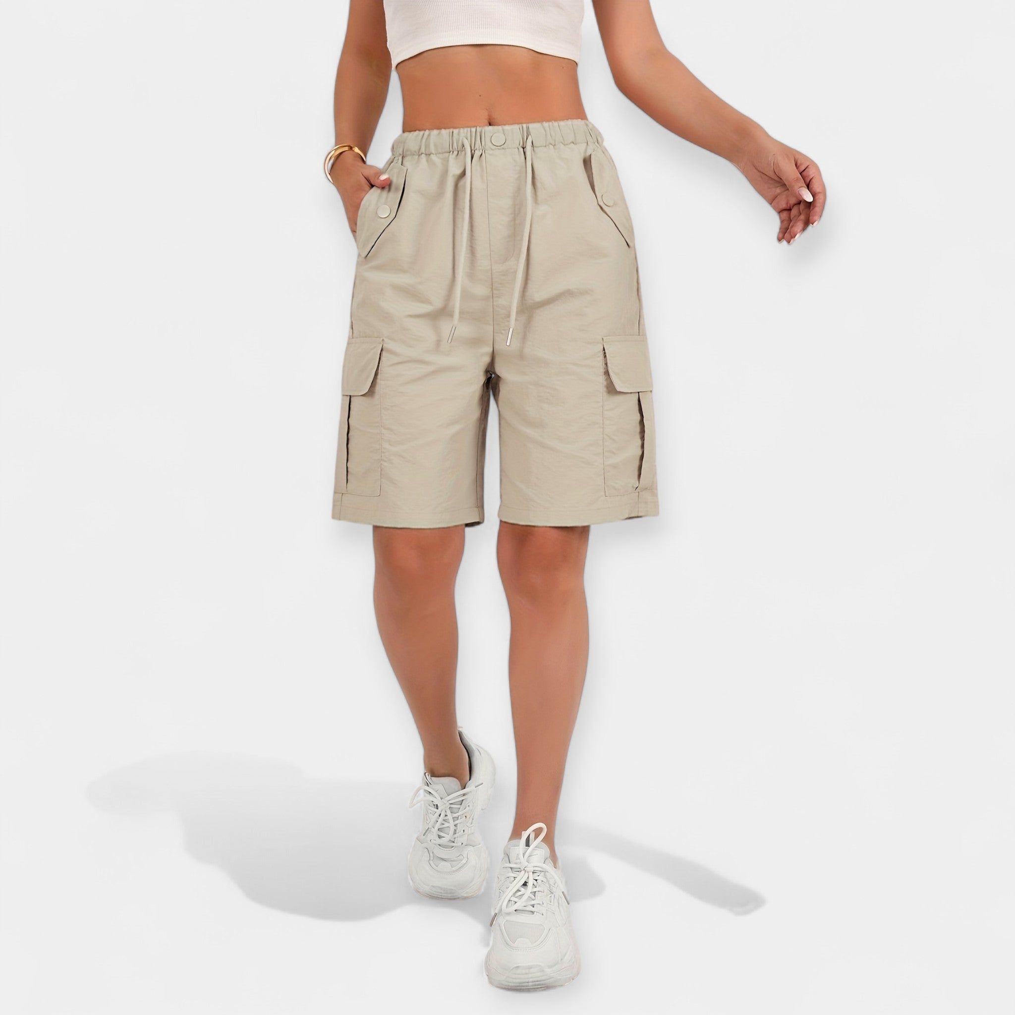 Ladies Summer Cargo Shorts Lightweight Breathable KneeLength