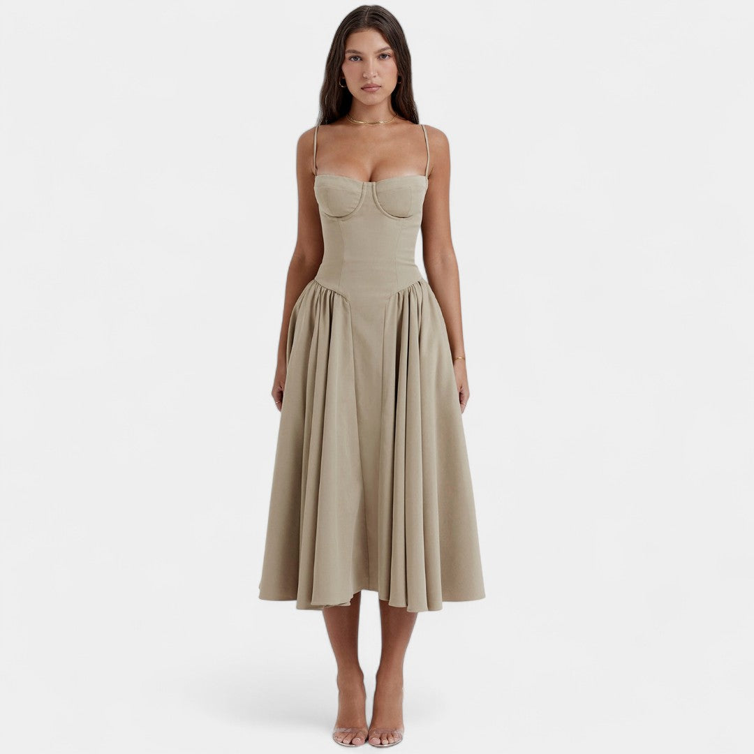 Niki Midi Dress Corset With Elegant Silhouette For Evening