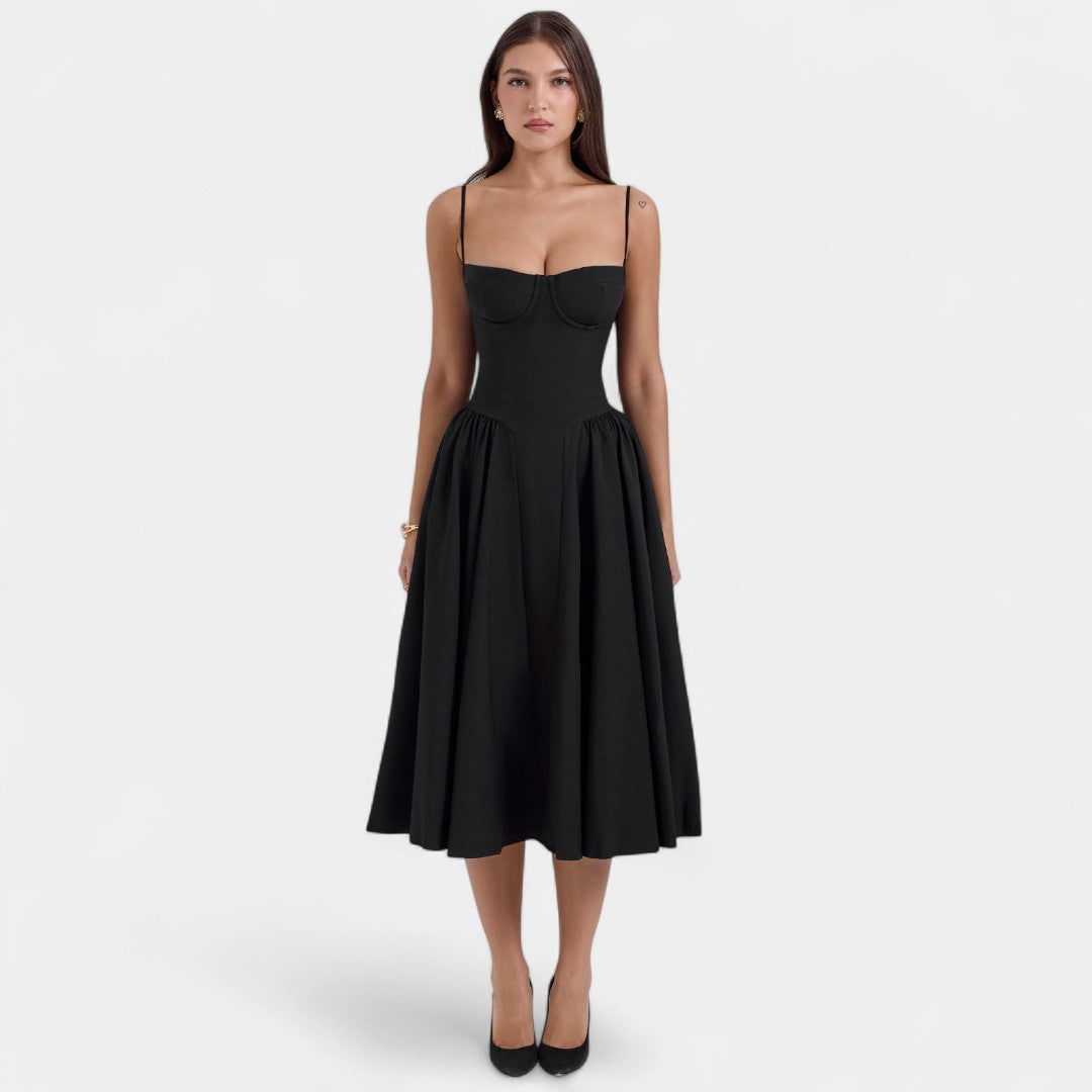Niki Midi Dress Corset With Elegant Silhouette For Evening