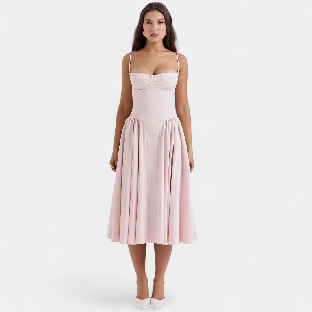 Niki Midi Dress Corset With Elegant Silhouette For Evening