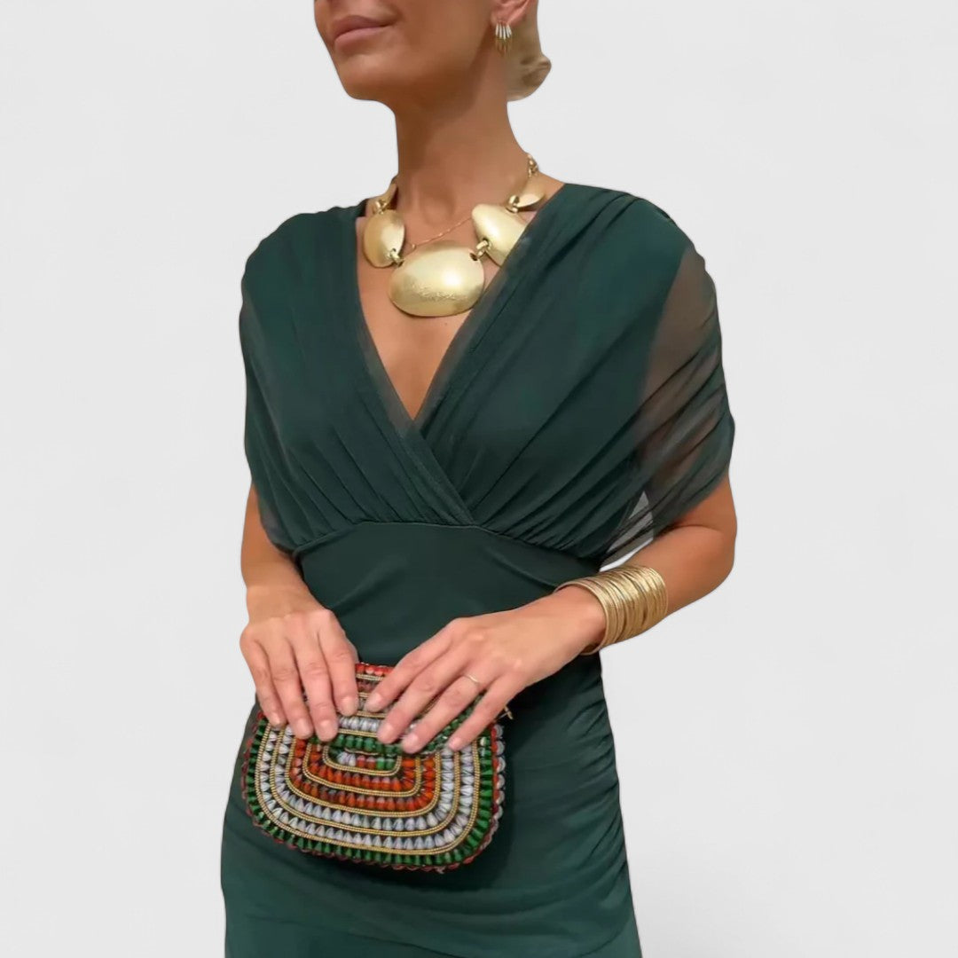 Lamprini Off Shoulder Maxi Dress Romantic Vibe For Weddings