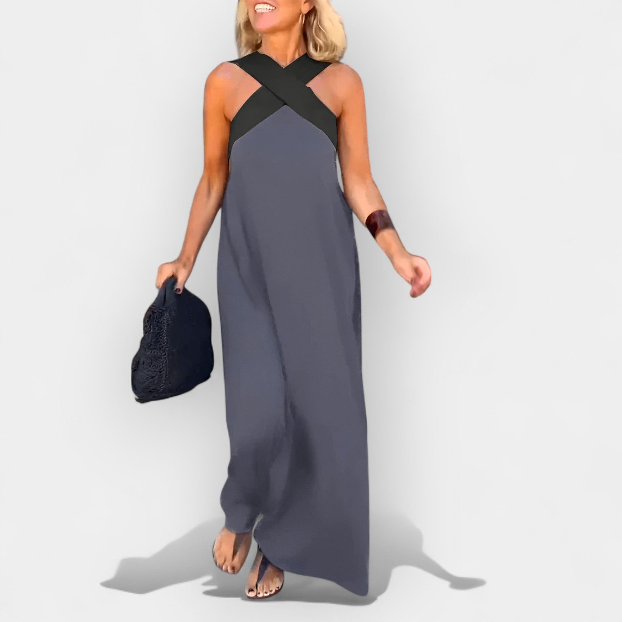 Airy Off Shoulder Dress With Ruched Neckline For Summer