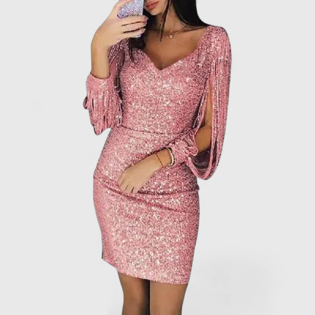 Justinian Sparkling Evening Dress With Glitter Shine