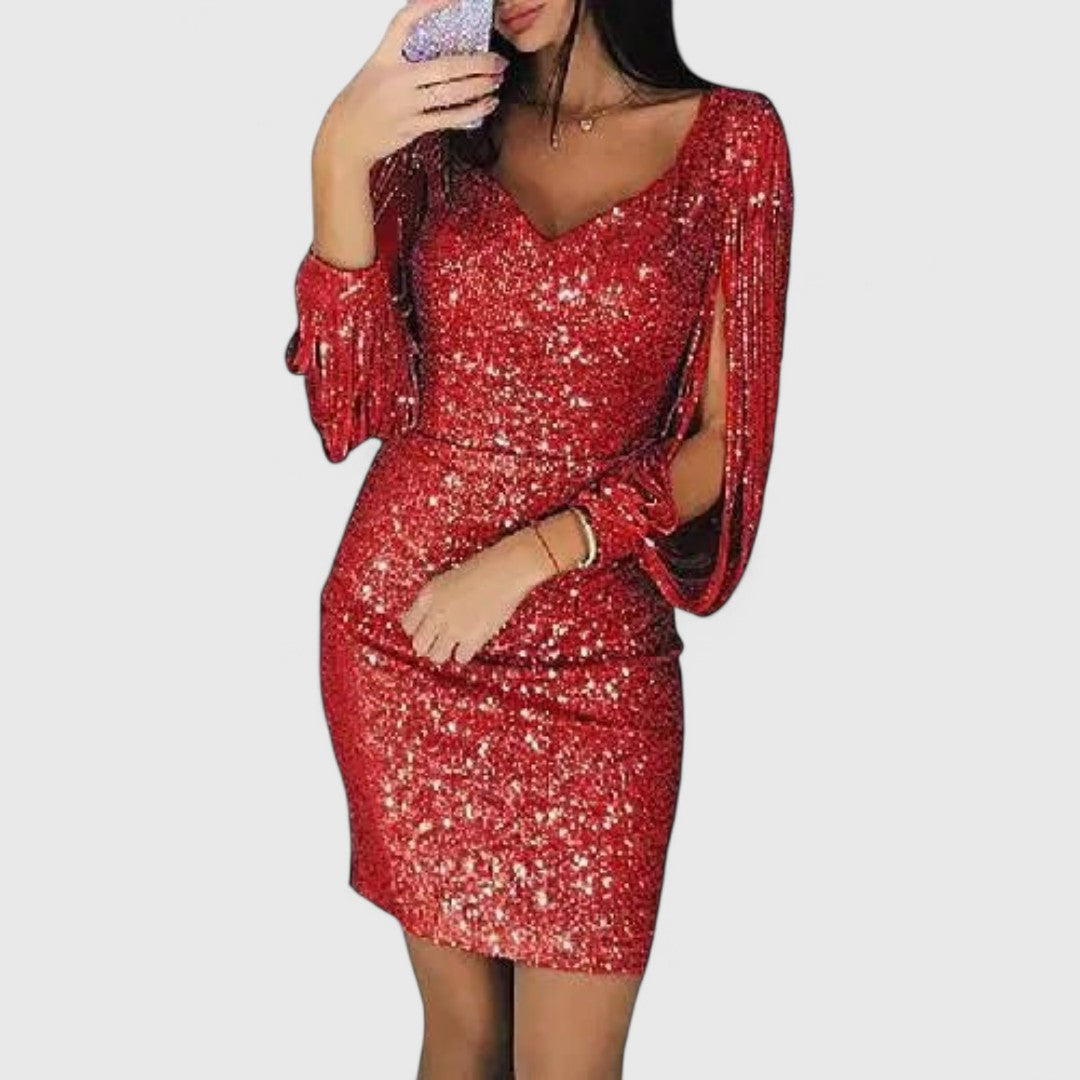 Justinian Sparkling Evening Dress With Glitter Shine