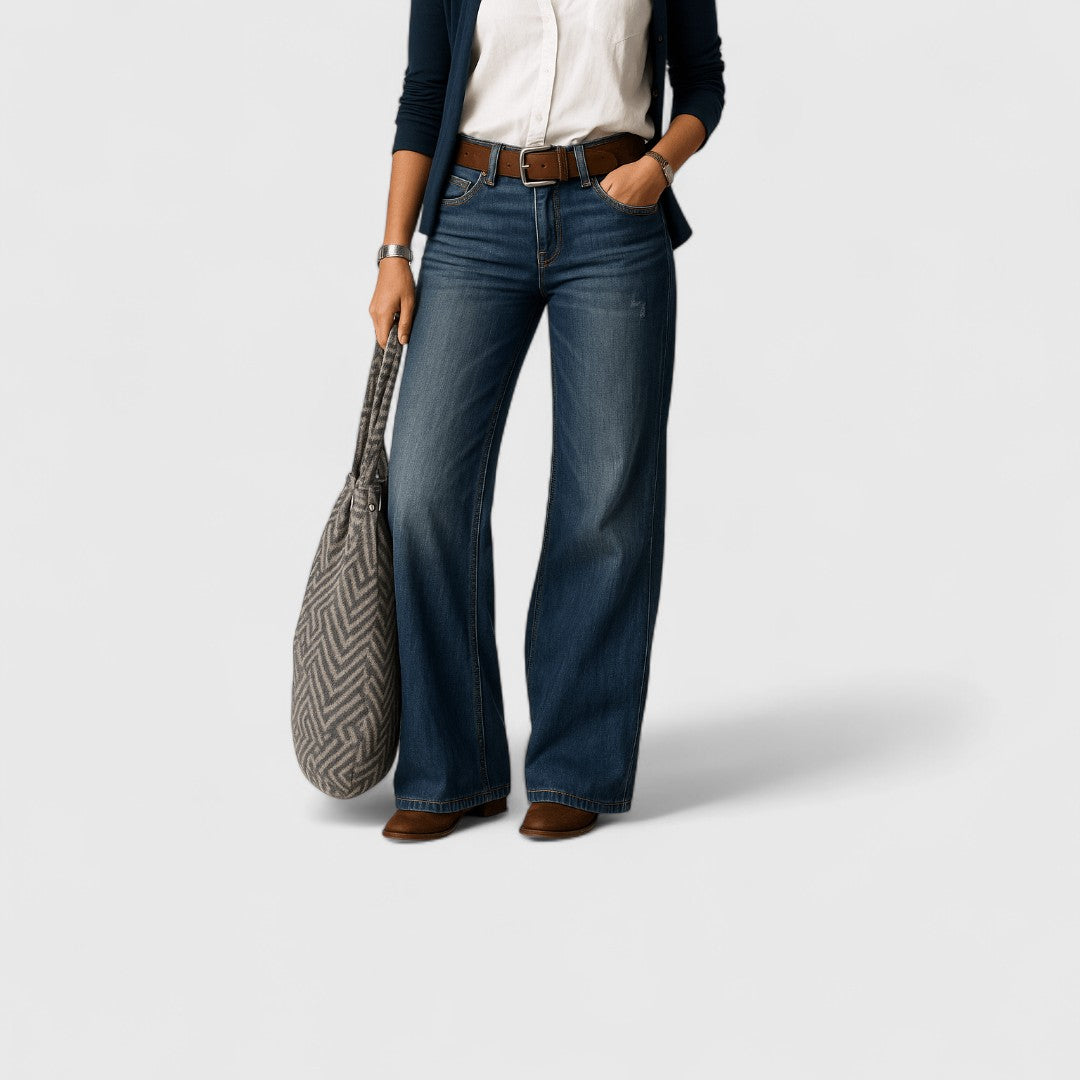 Martha Wide Leg Jeans With Relaxed Fit Everyday Soft Denim