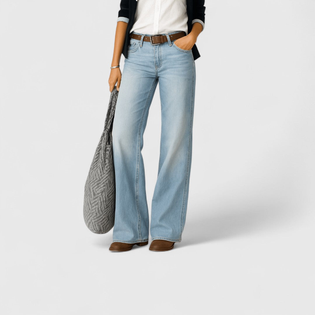 Martha Wide Leg Jeans With Relaxed Fit Everyday Soft Denim