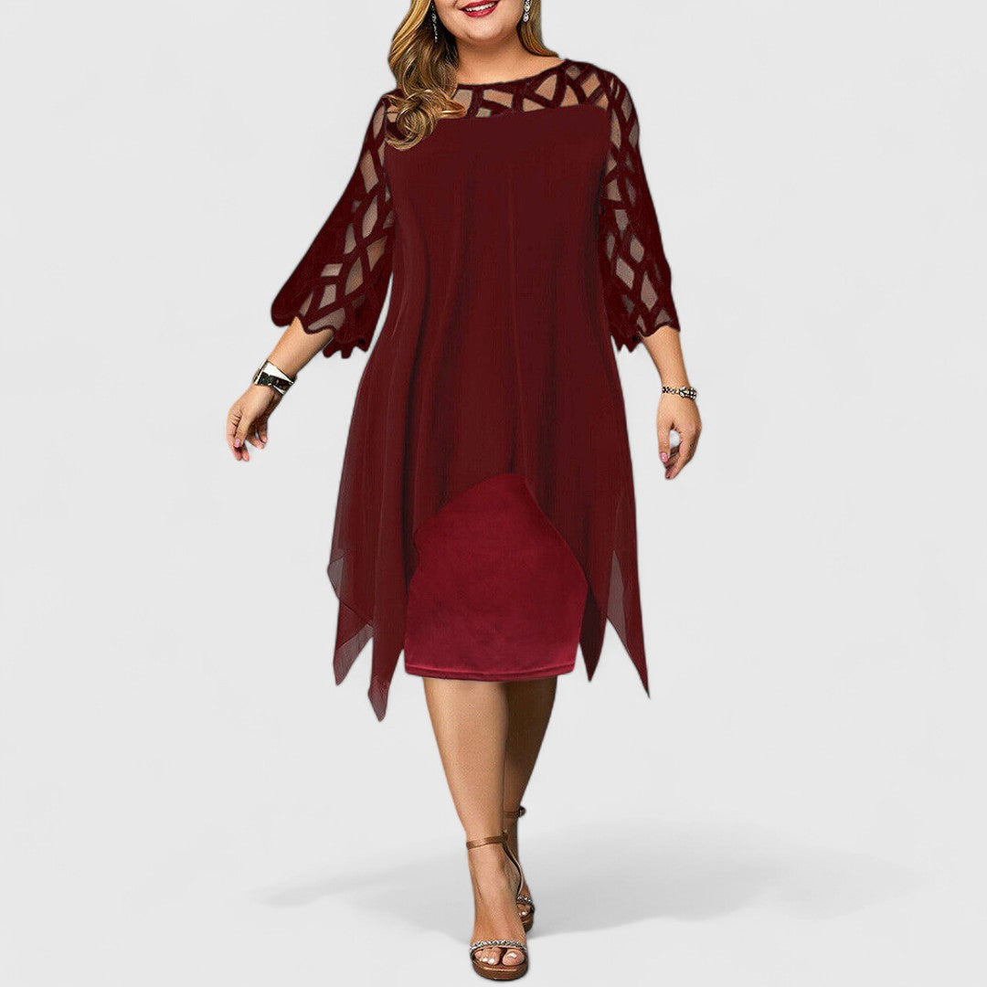 Kalliopi Elegant Dress With Comfortable Fit And Lace