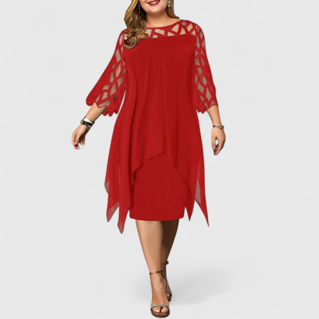 Kalliopi Elegant Dress With Comfortable Fit And Lace