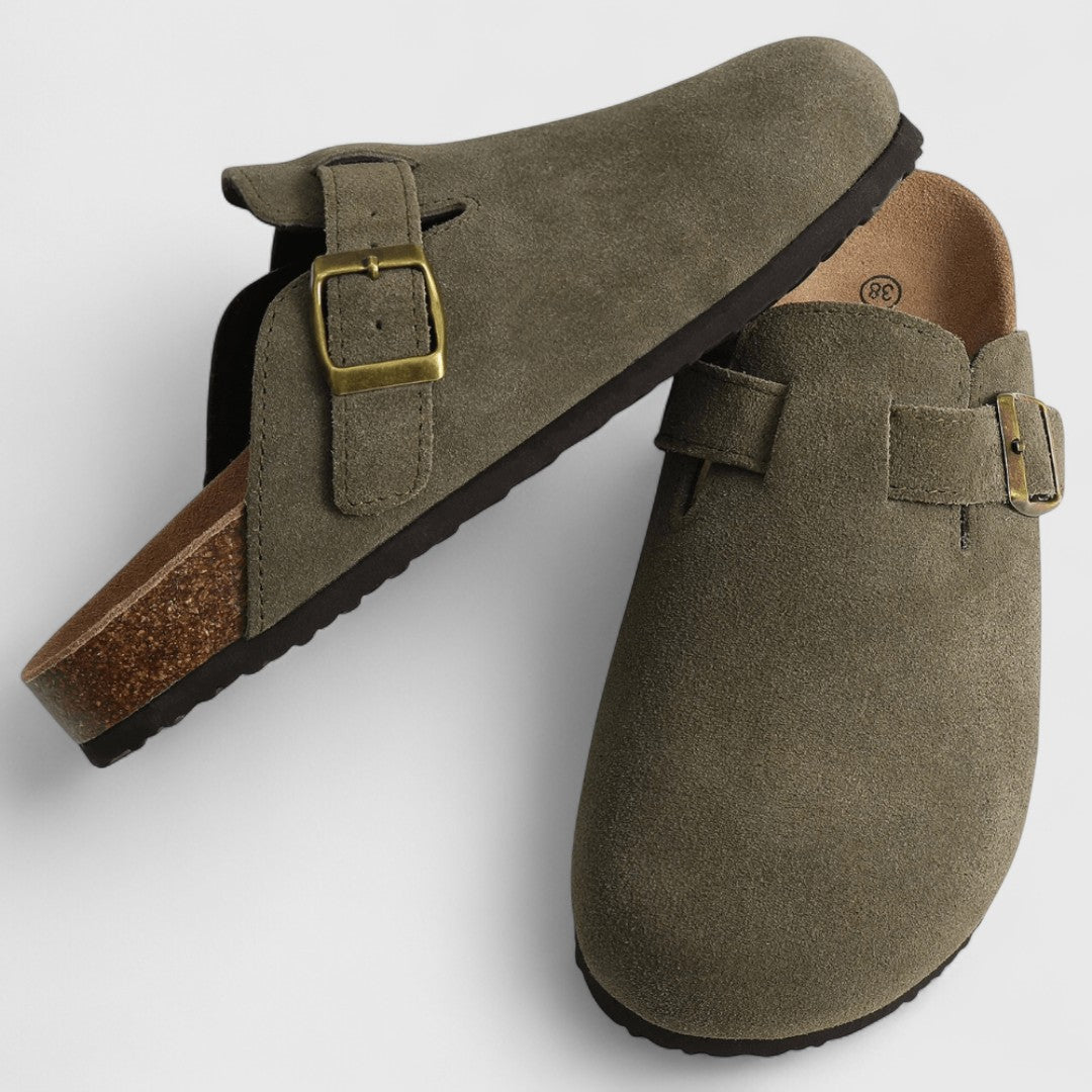 Lucia Anatomical Suede Leather Sandals All Day Comfort